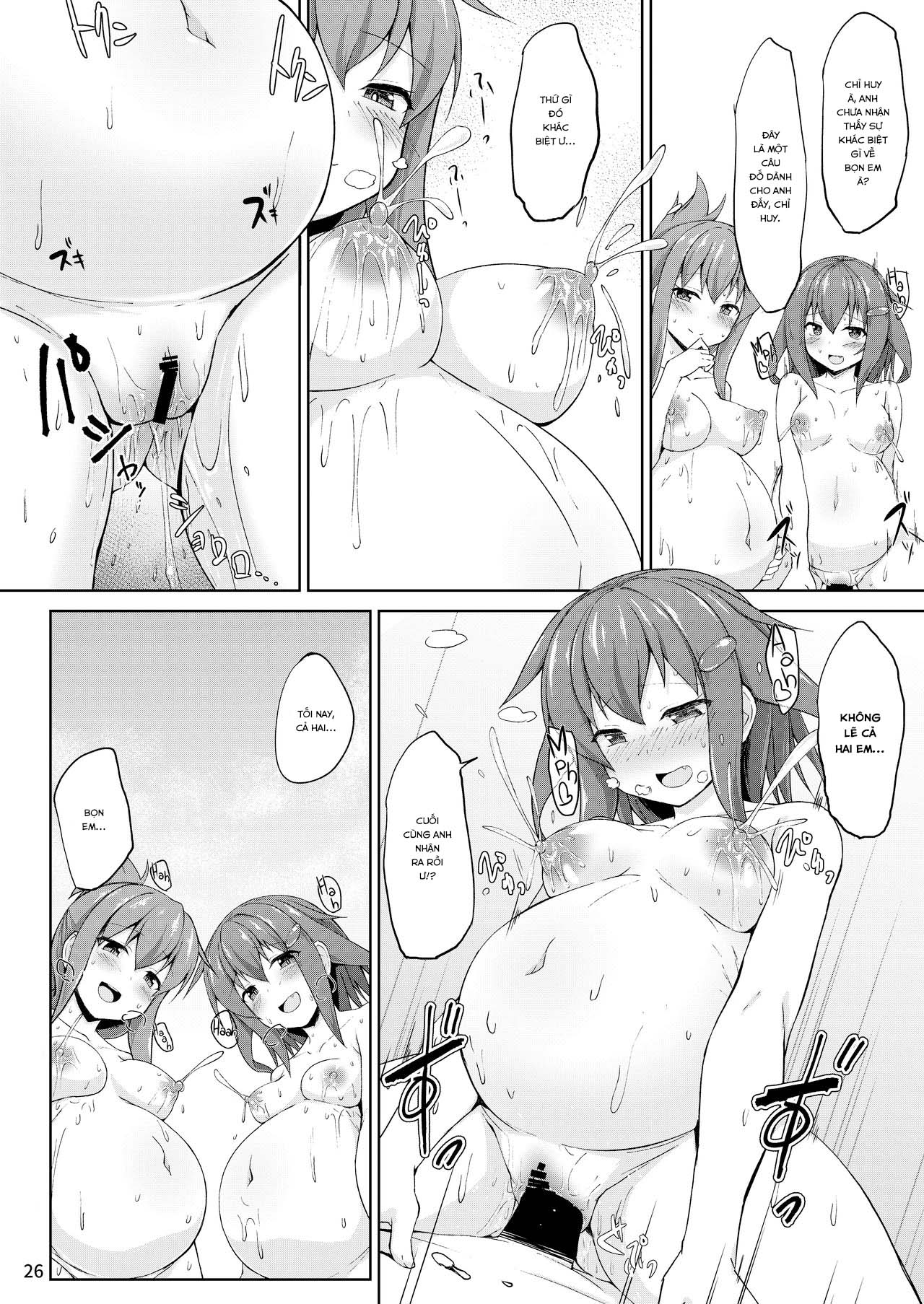 Đọc truyện hentai Ikazuchi và Inazuma muốn em bé của chỉ huy!! (Kantai Collection -KanColle-) - Chap 2: END