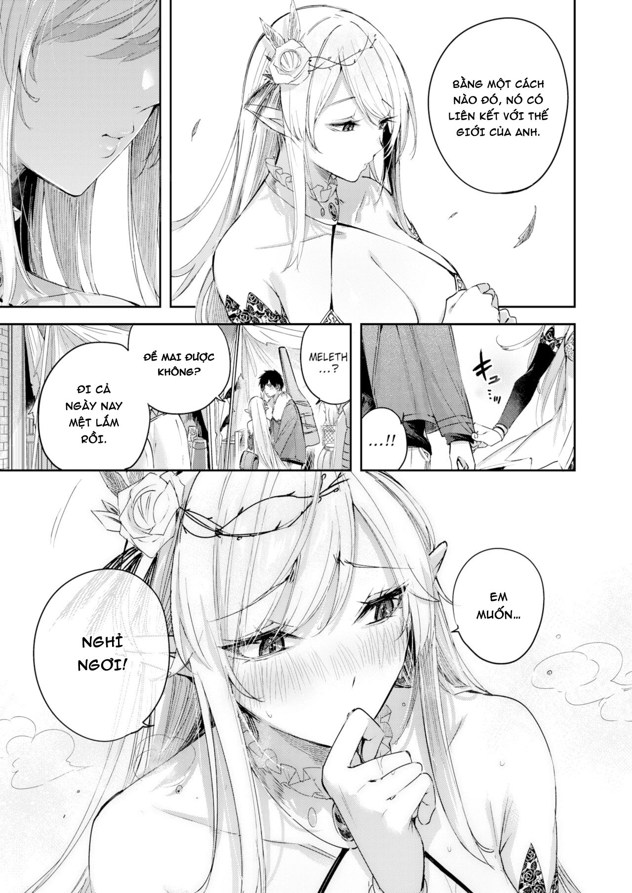 Đọc truyện hentai Anh chàng thợ săn và cô yêu tinh may mắn - Chap 4