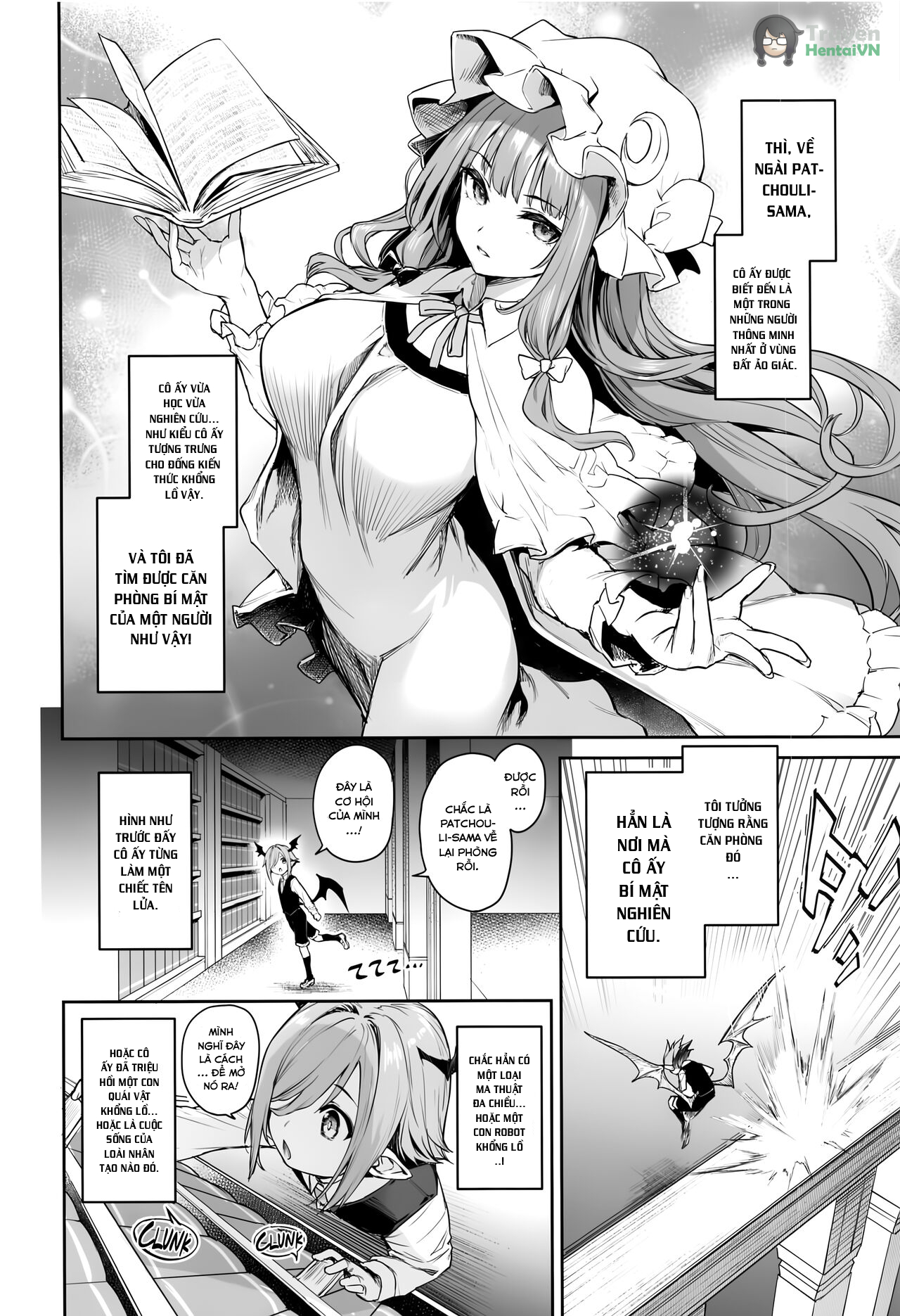 Đọc truyện hentai Patchouli-sama to Himitsu no Heya - oneshot