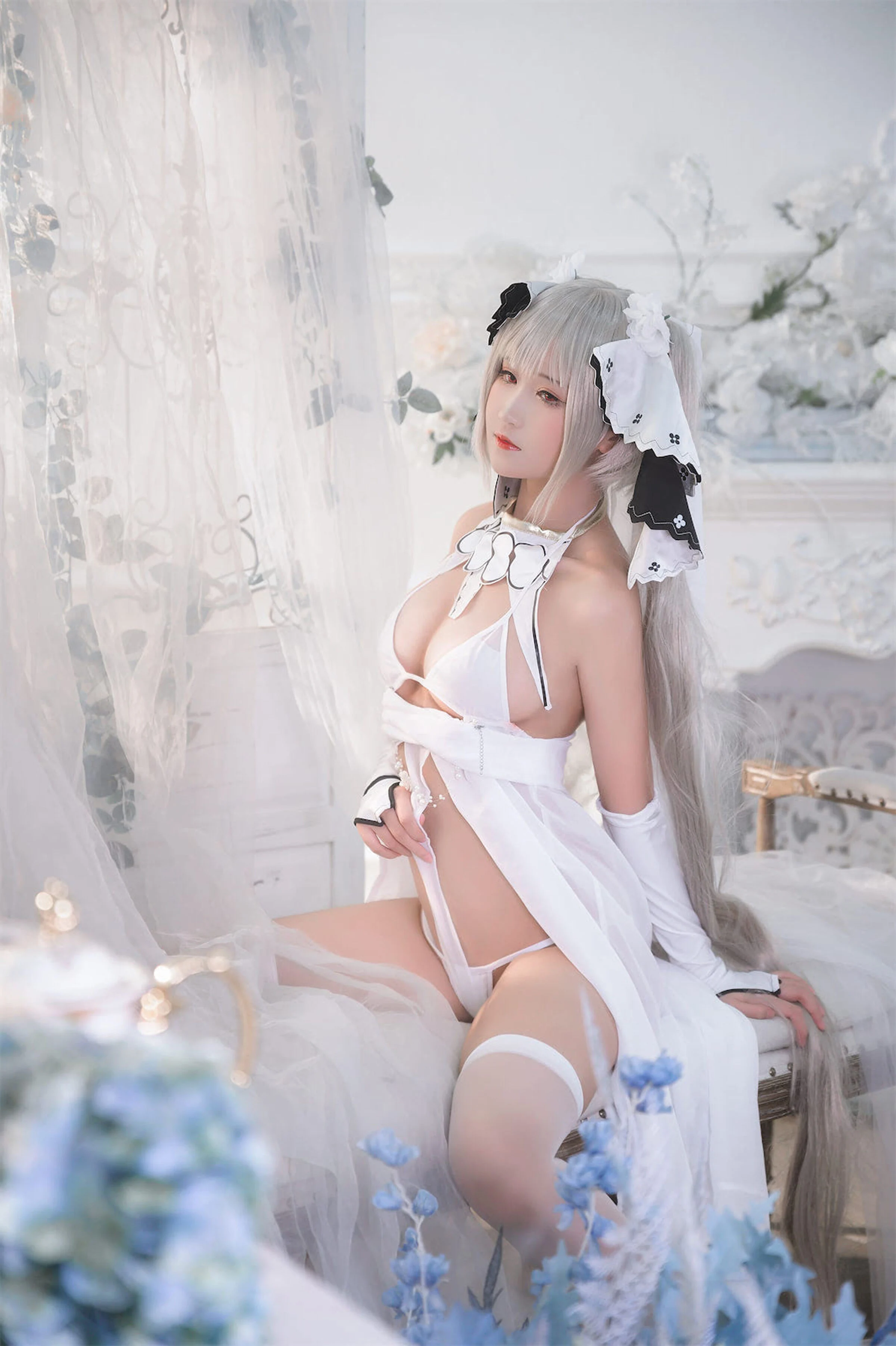 Đọc truyện hentai Tuyển tập Albums siêu phẩm Cosplay - Chap 532 - Three Degrees_69 Terrible White Veil