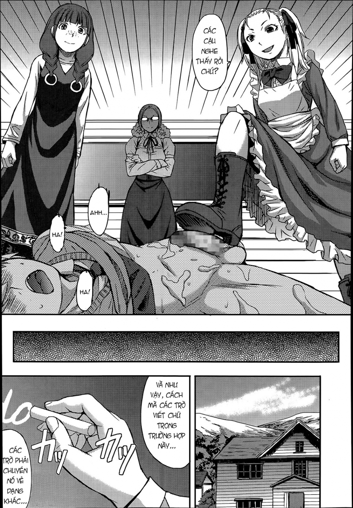 Đọc truyện hentai Tanoshii Shukuhaku Kenshuu - Oneshot