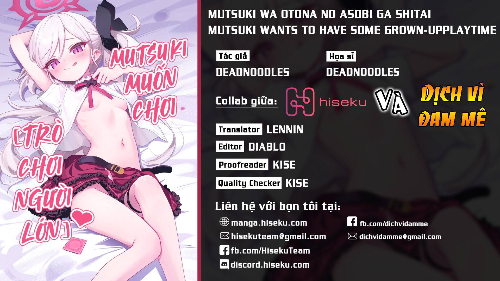 Đọc truyện hentai Mutsuki muốn chơi trò người nhớn - Oneshot