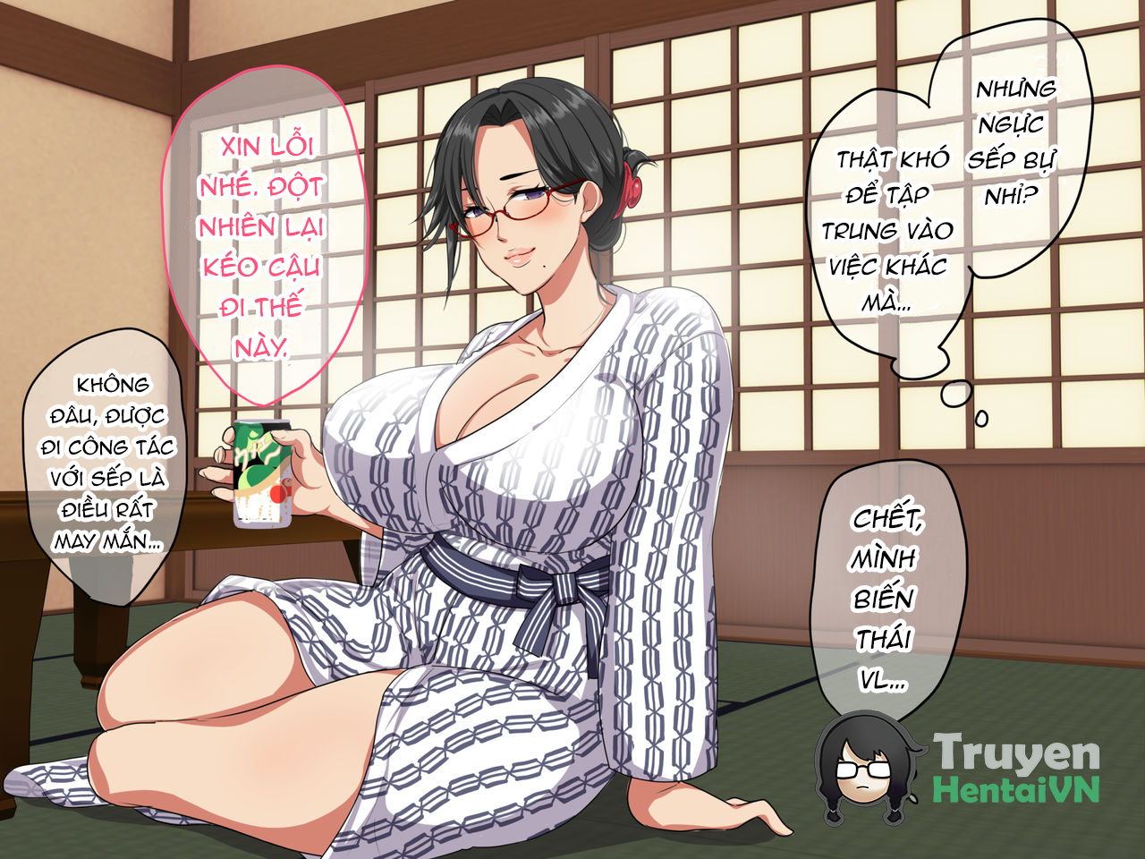 Đọc truyện hentai Chou Dekiru Hitozuma Onna Joushi to Shucchou Saki de Sex! ~Itsumo wa Kowai Kanojo ga Tada no Onna ni Natta Wake~ - Oneshot