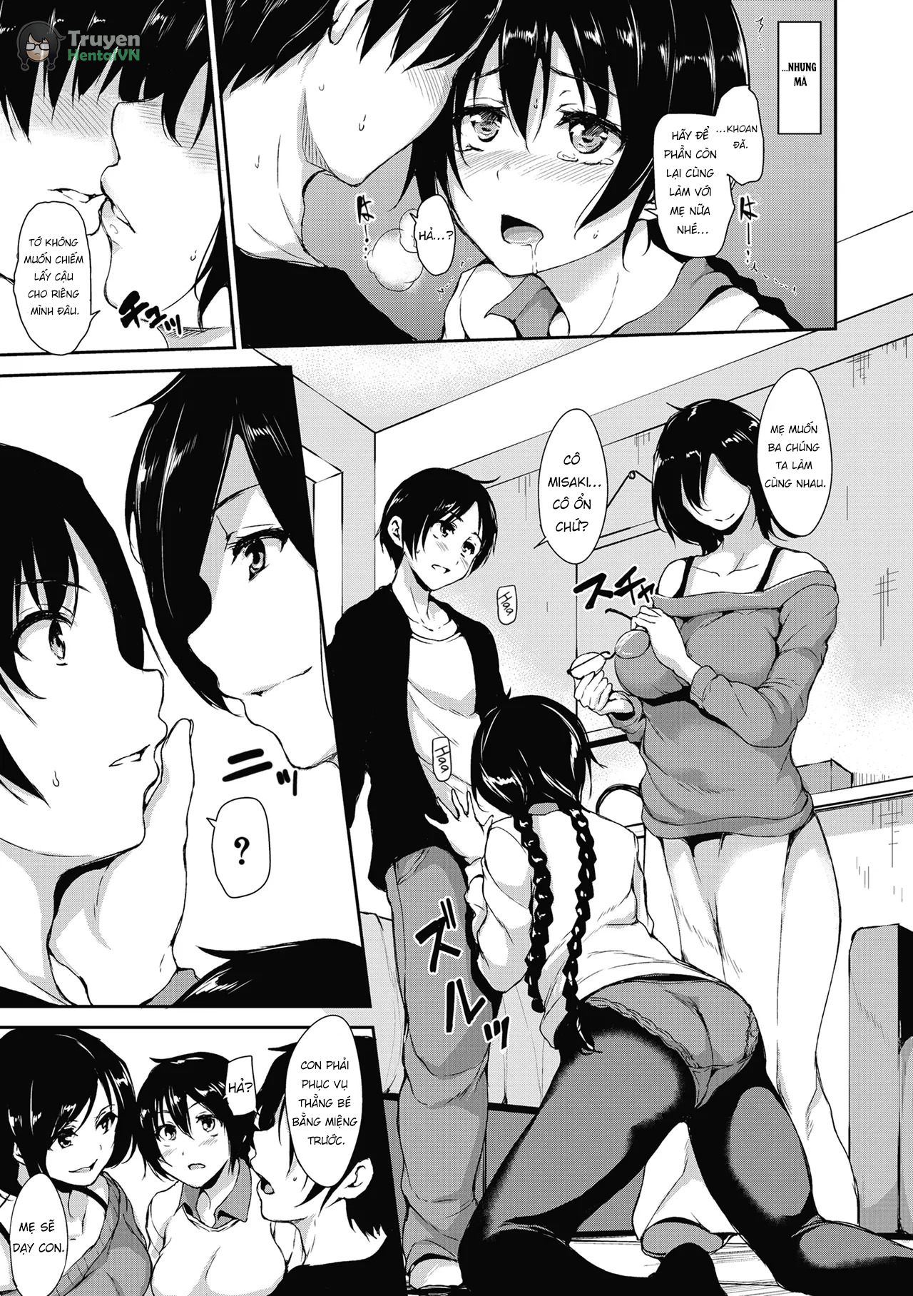 Đọc truyện hentai At Home Harem Fudeoro Sisters - Chap 5 - End