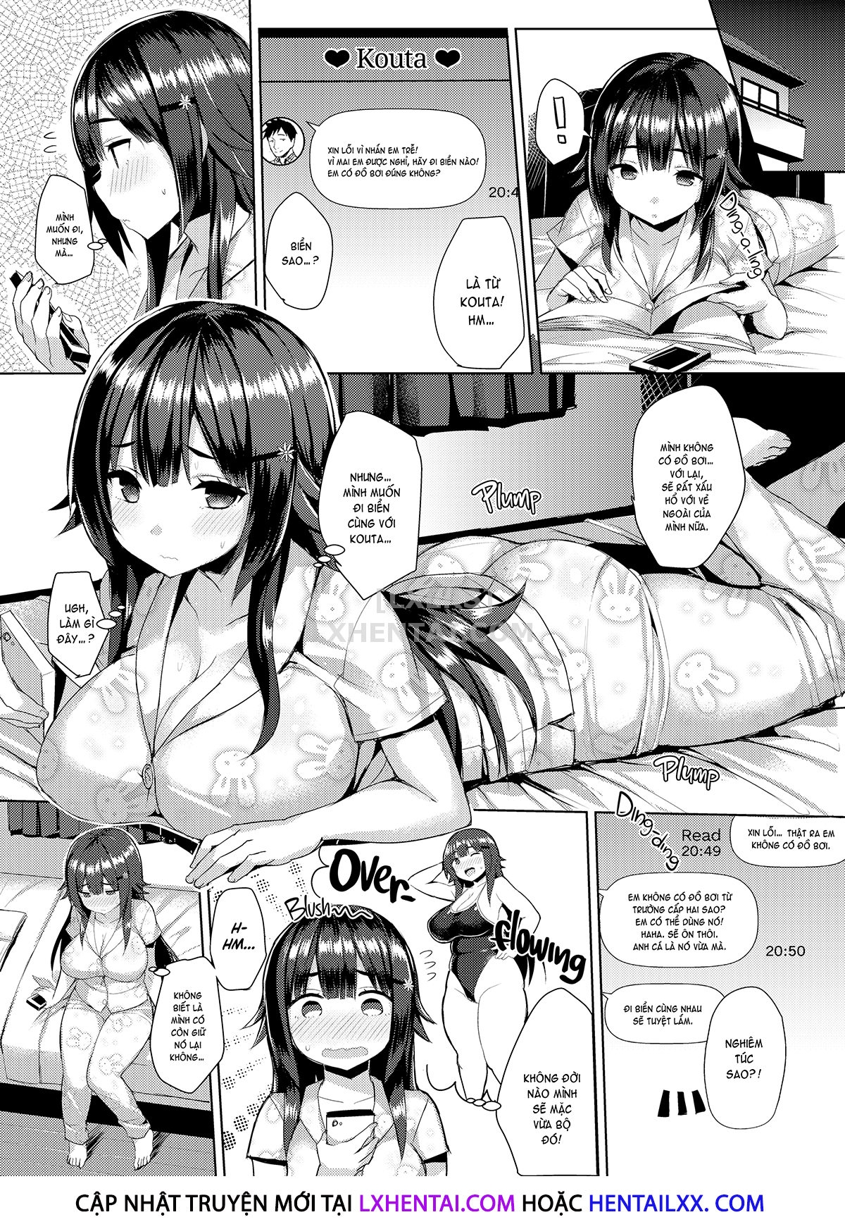 Đọc truyện hentai Curvy Tales - Chap 3 - Urge to NTR a Girlfriend in a School Swimsuit