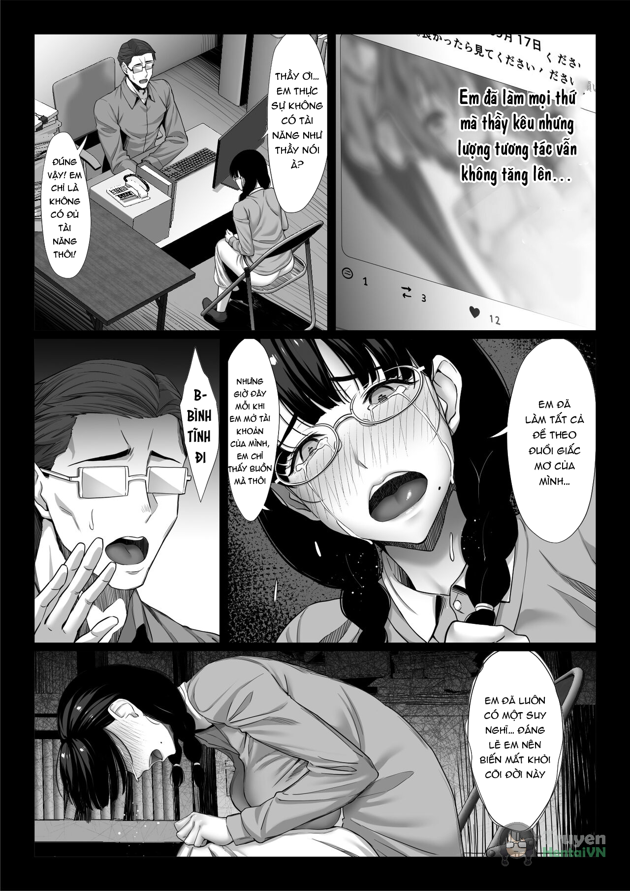 Đọc truyện hentai Jimi na Hitozuma ga Toshishita Chinpo de Maso Ochi suru Hanashi - Oneshot