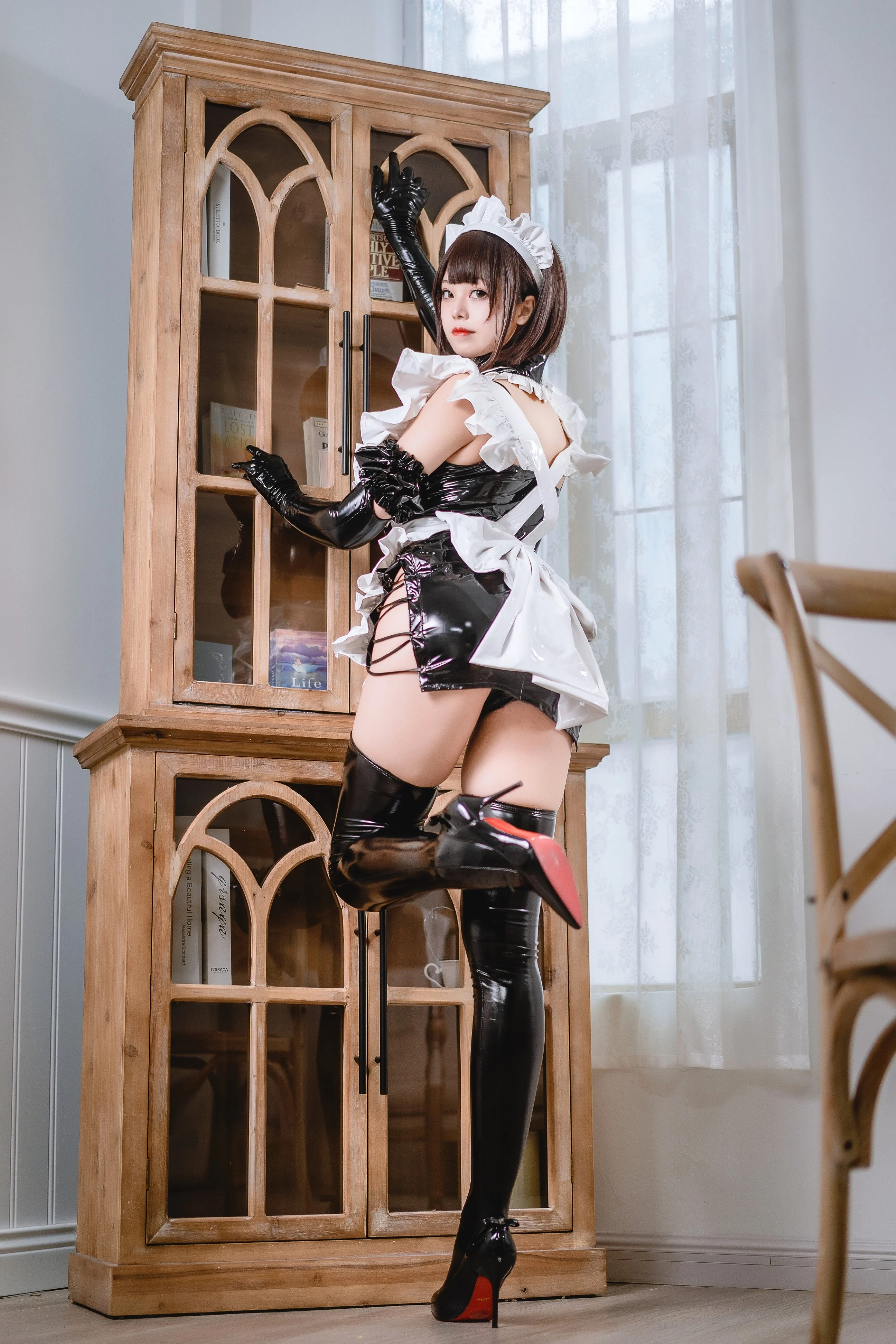 Đọc truyện hentai Tuyển tập Albums siêu phẩm Cosplay - Chap 537 - Honey Cat Fur NO.074 Latex Maid