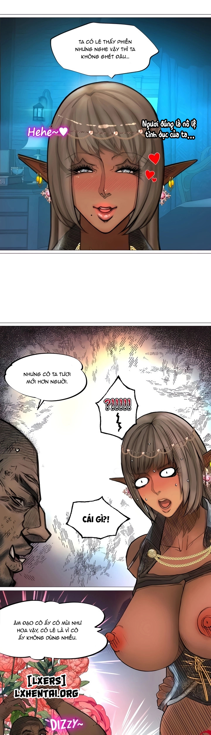 Đọc truyện hentai Nữ Hoàng Dark Elf Và Nô Lệ Orc - Chap 24