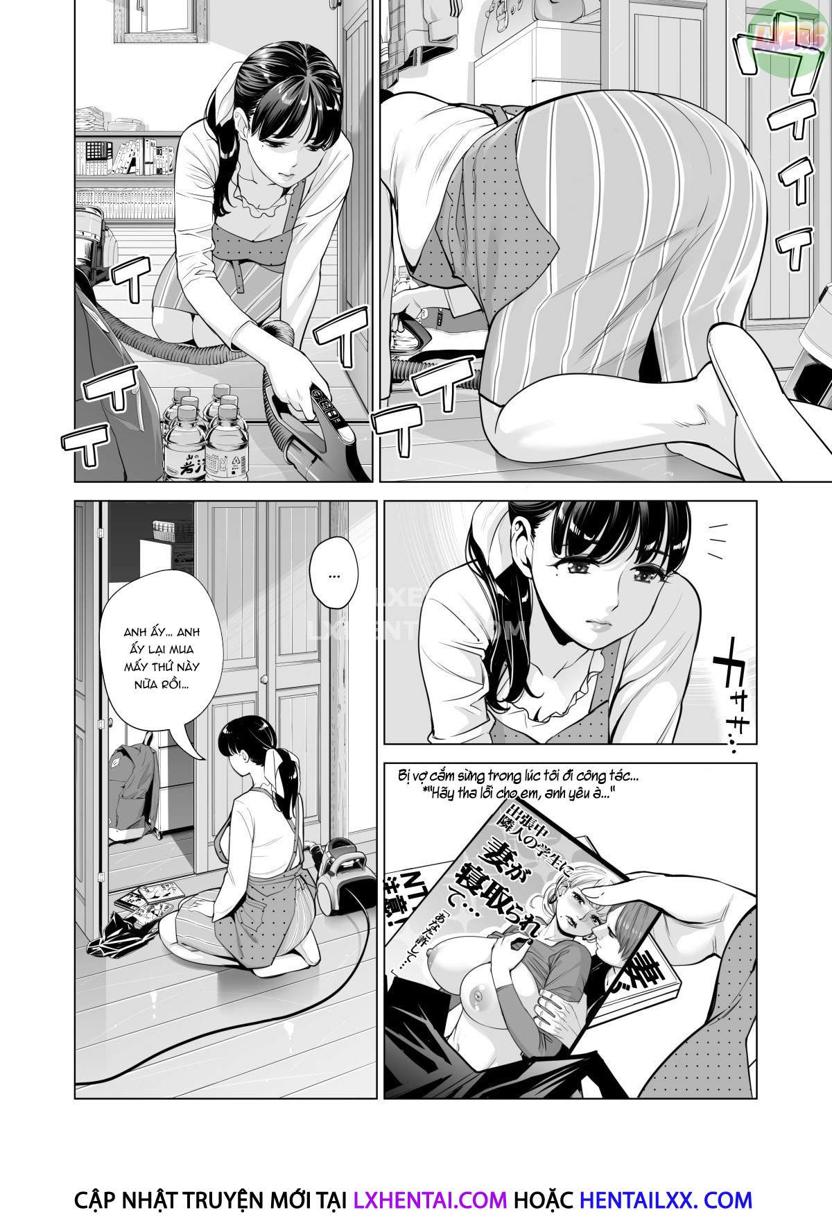 Đọc truyện hentai A Housewife Stolen By A Coworker Besides Her Blackout Drunk Husband - Chap 1