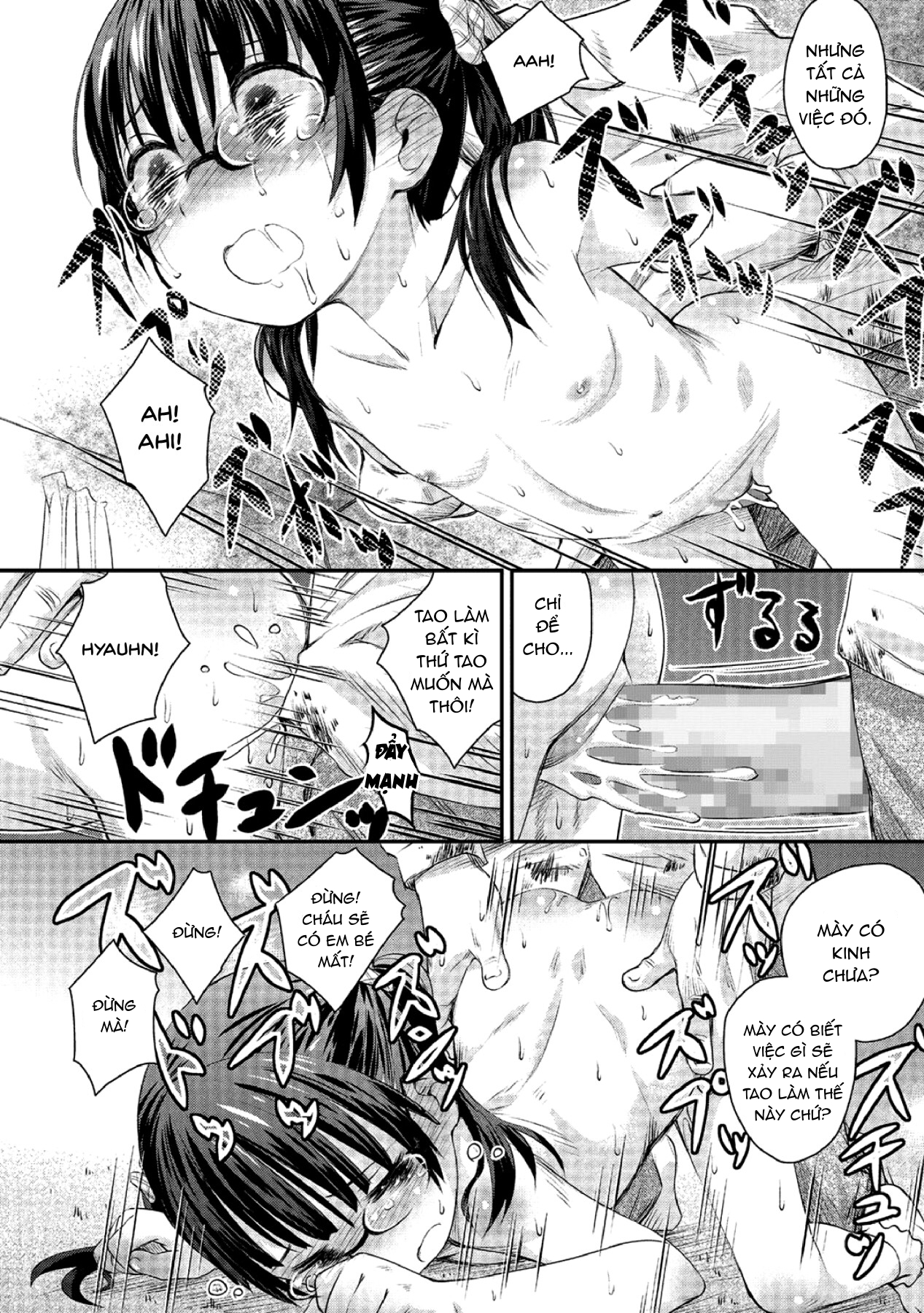 Đọc truyện hentai Force Fucking a Timid Glasses Wearing Loli With My Big Cock - Chap 2