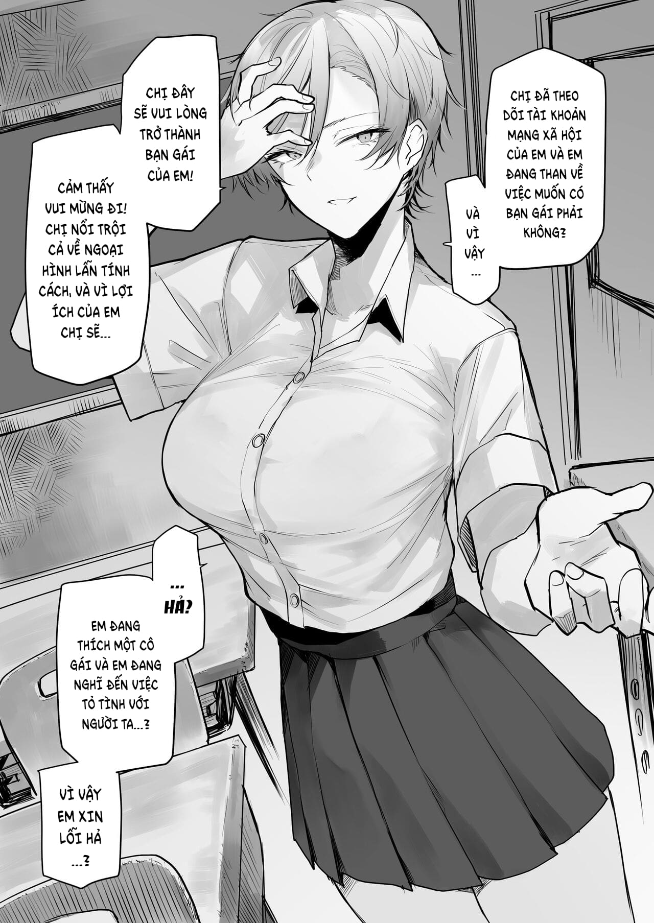 Đọc truyện hentai Chị Gái Đẹp Trai Kiêu Ngạo - Oneshot