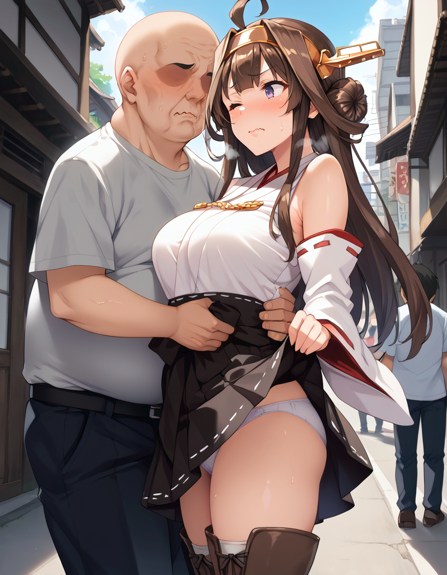Đọc truyện hentai Tuyển tập Albums Art hentai - Chap 381 - [Paid Request] Kongou and the Exposure Forced Man