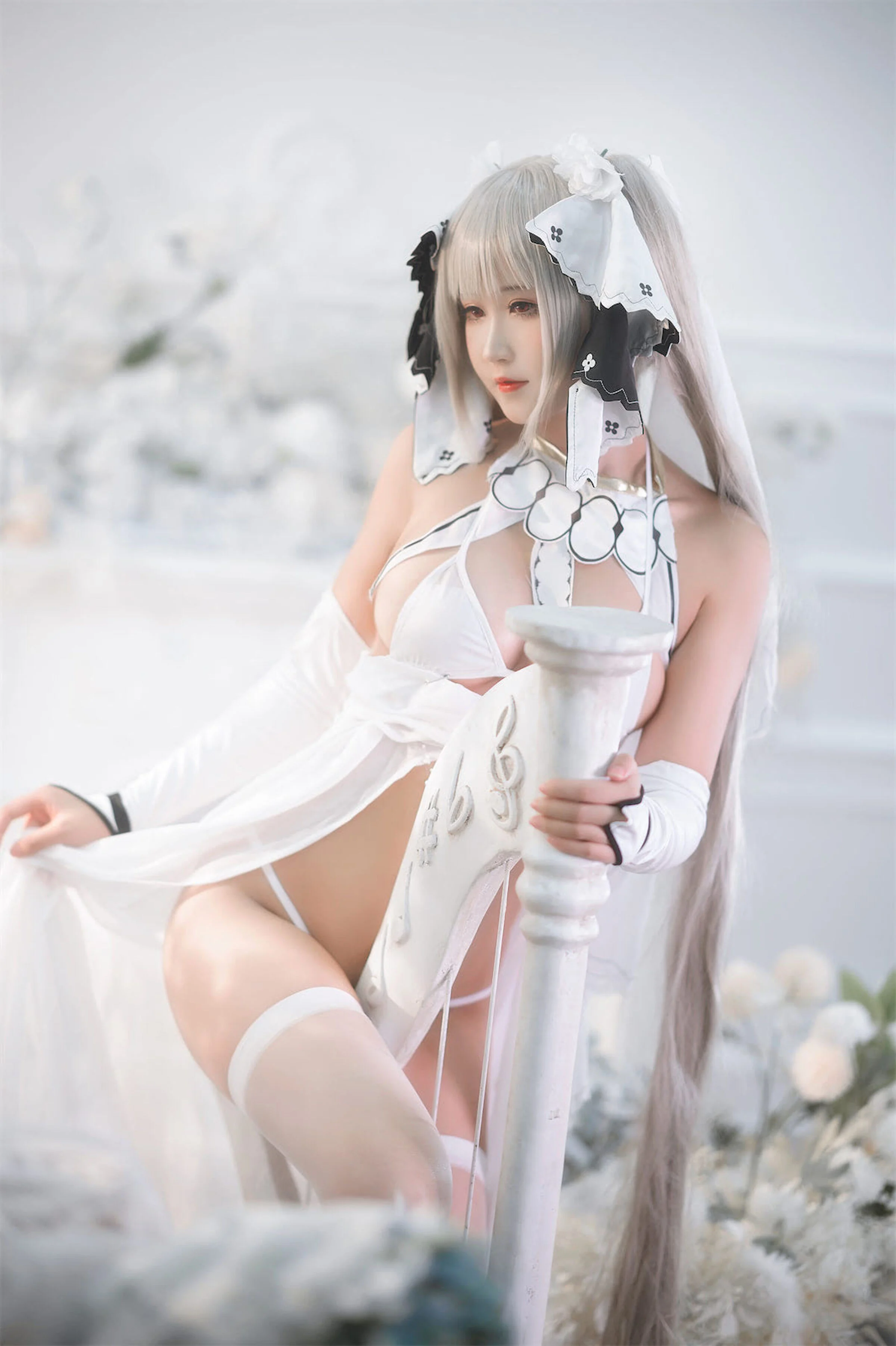 Đọc truyện hentai Tuyển tập Albums siêu phẩm Cosplay - Chap 532 - Three Degrees_69 Terrible White Veil