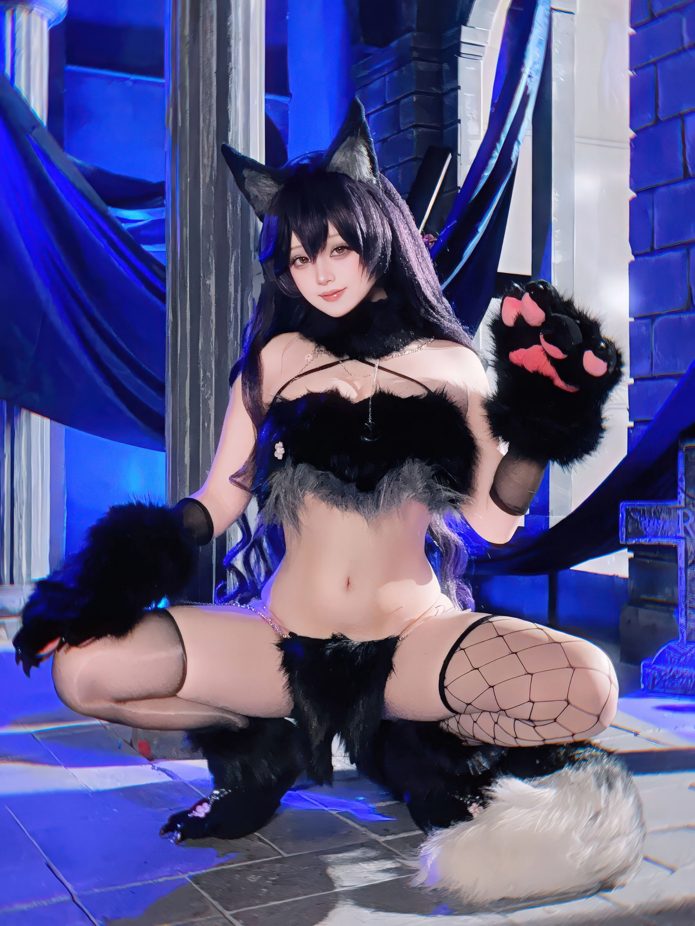 Đọc truyện hentai Tuyển tập Albums siêu phẩm Cosplay - Chap 1344 - Yukako - Azur Lane Atago Werewolf