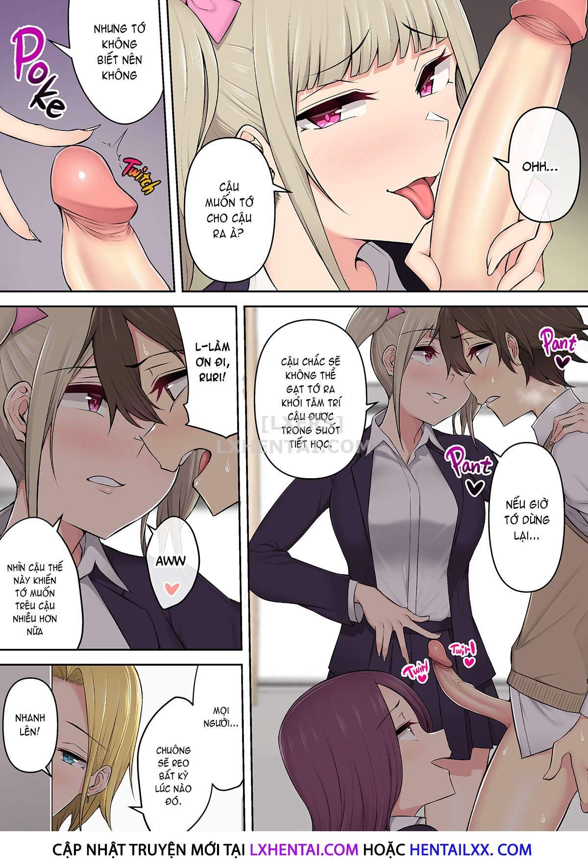 Đọc truyện hentai Imaizumi đưa cả bầy Gyaru về nhà mình - Chap 3