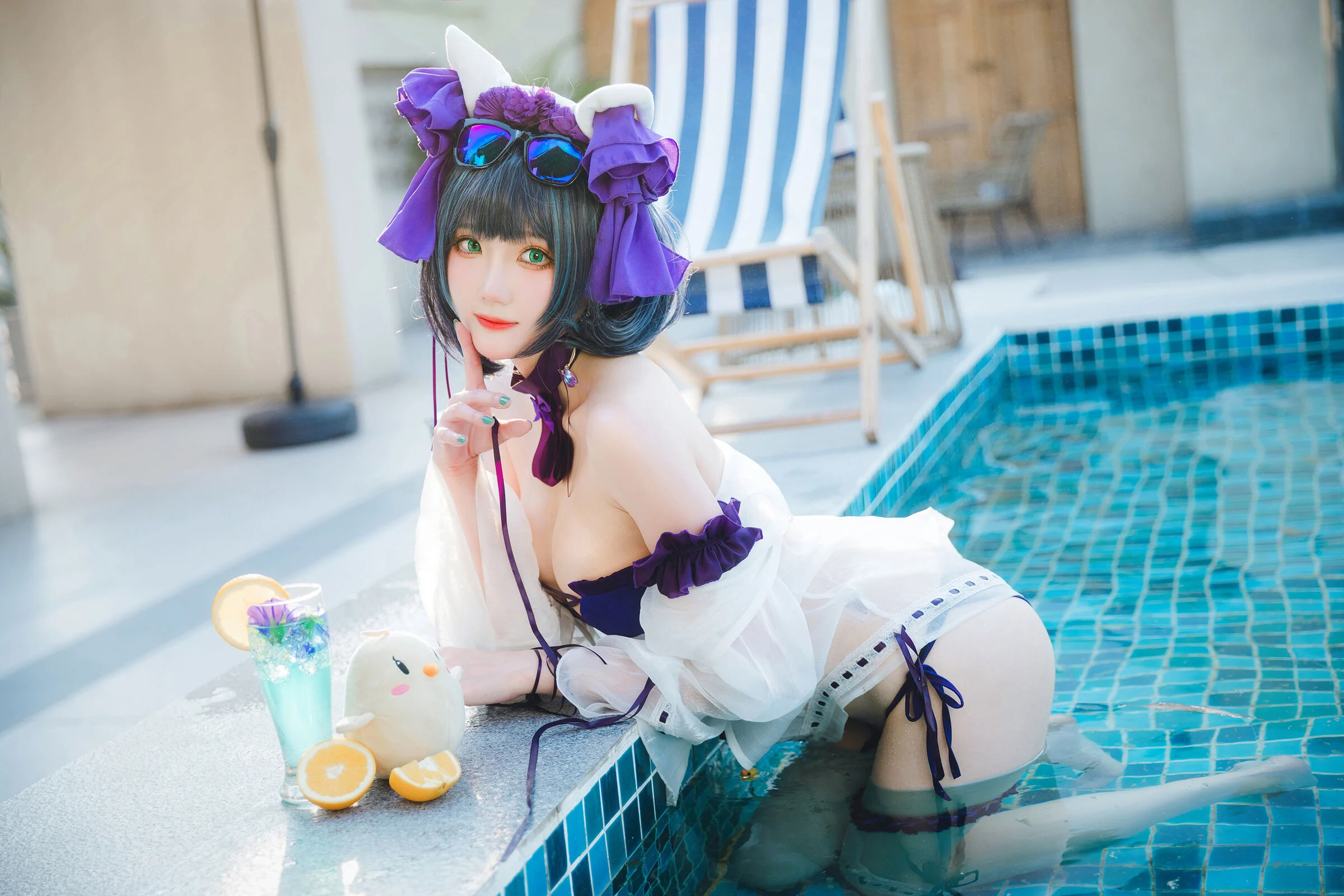Đọc truyện hentai Tuyển tập Albums siêu phẩm Cosplay - Chap 367 - Guahi Sauce - Cheshire Swimsuit