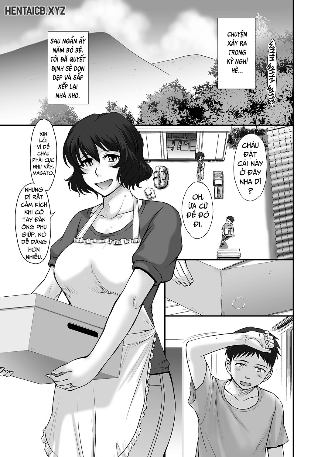 Đọc truyện hentai Kỳ nghỉ hè bỏng tay của dì cháu tôi - Oneshot