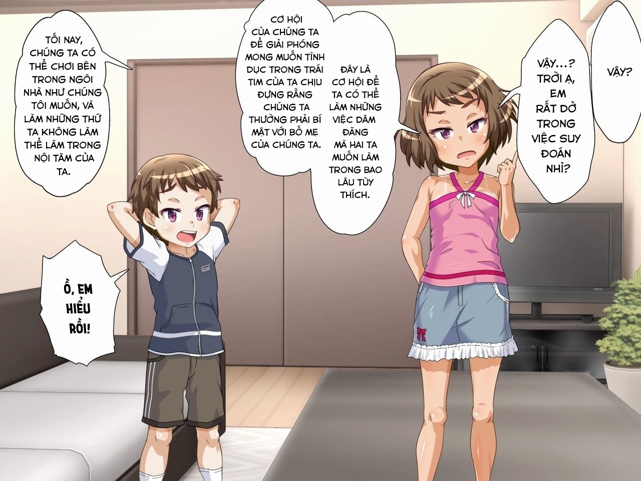 Đọc truyện hentai Home alone phiên bản 2 chị em!!! - Chap 1: Mở đầu sương sương + cầu thang