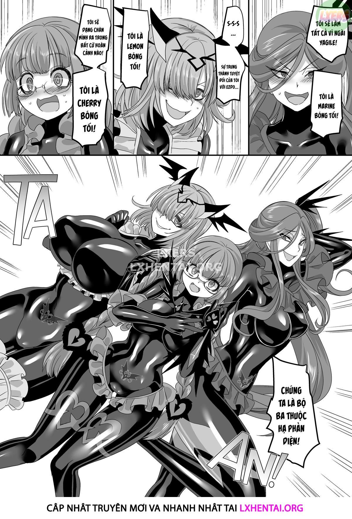 Đọc truyện hentai Saikyou no Seigi no Hero wa Kagami no Naka de wa Saijaku no Kaijin - Oneshot