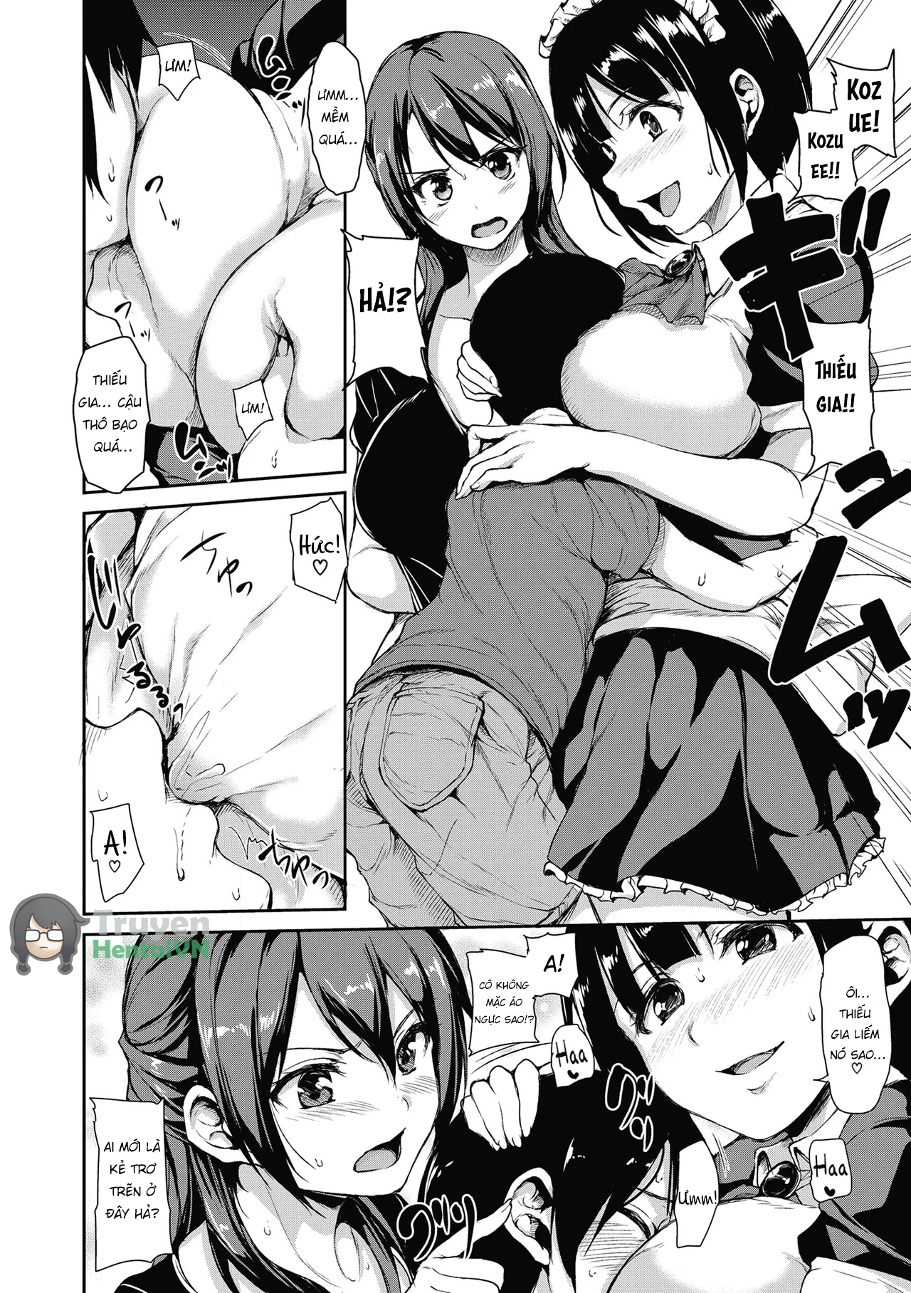 Đọc truyện hentai At Home Harem Fudeoro Sisters - Chap 3