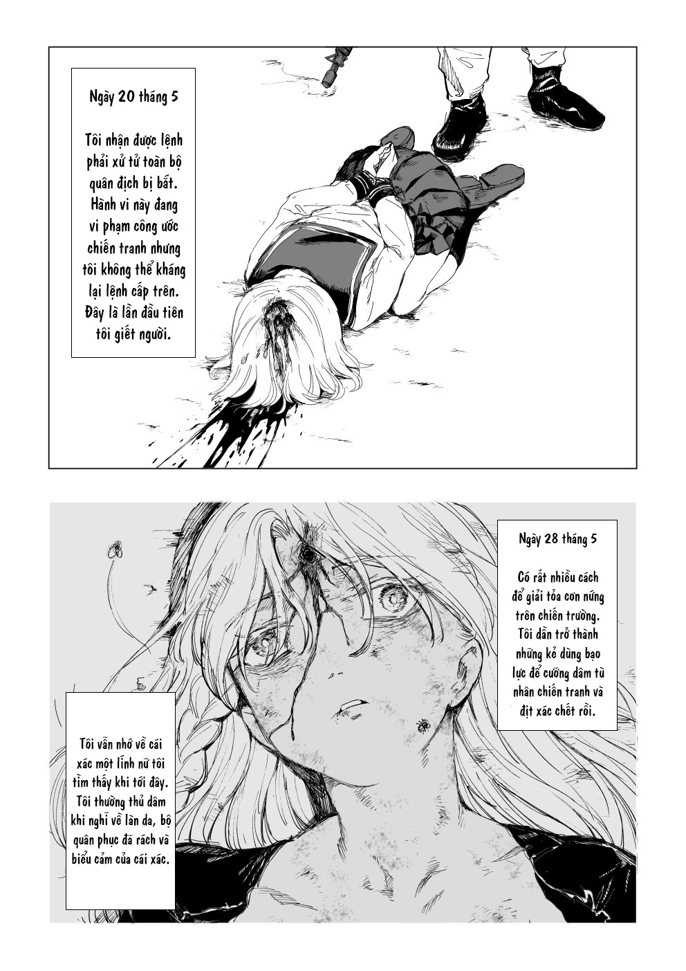 Đọc truyện hentai Tuyển Tập Truyện Ngắn Về Chiến Tranh Của Kubikiri - Hồi Ức Của Binh Nhì Blaauw - Fallen on the Battlefield - The Memoirs of Private First Class Blaauw