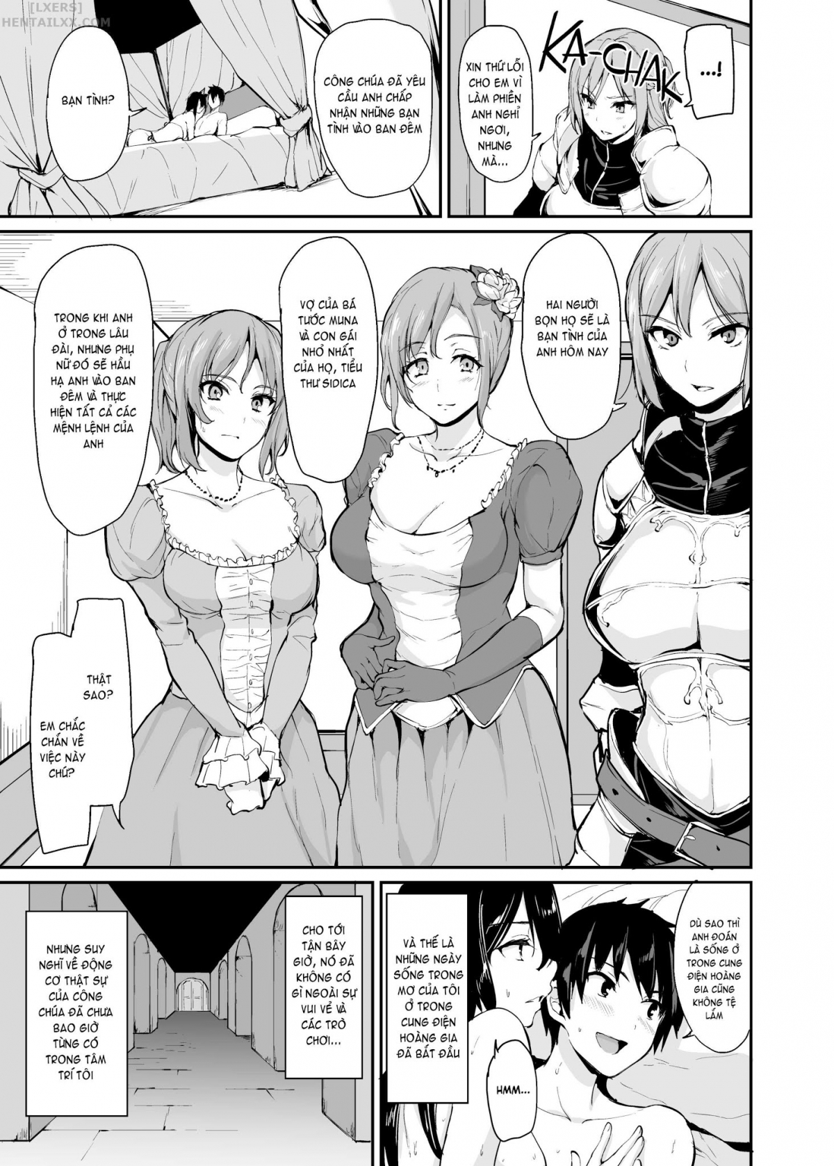 Đọc truyện hentai Tales of a Harem in Another World - Chap 3 - Creampie the Lady Knights!