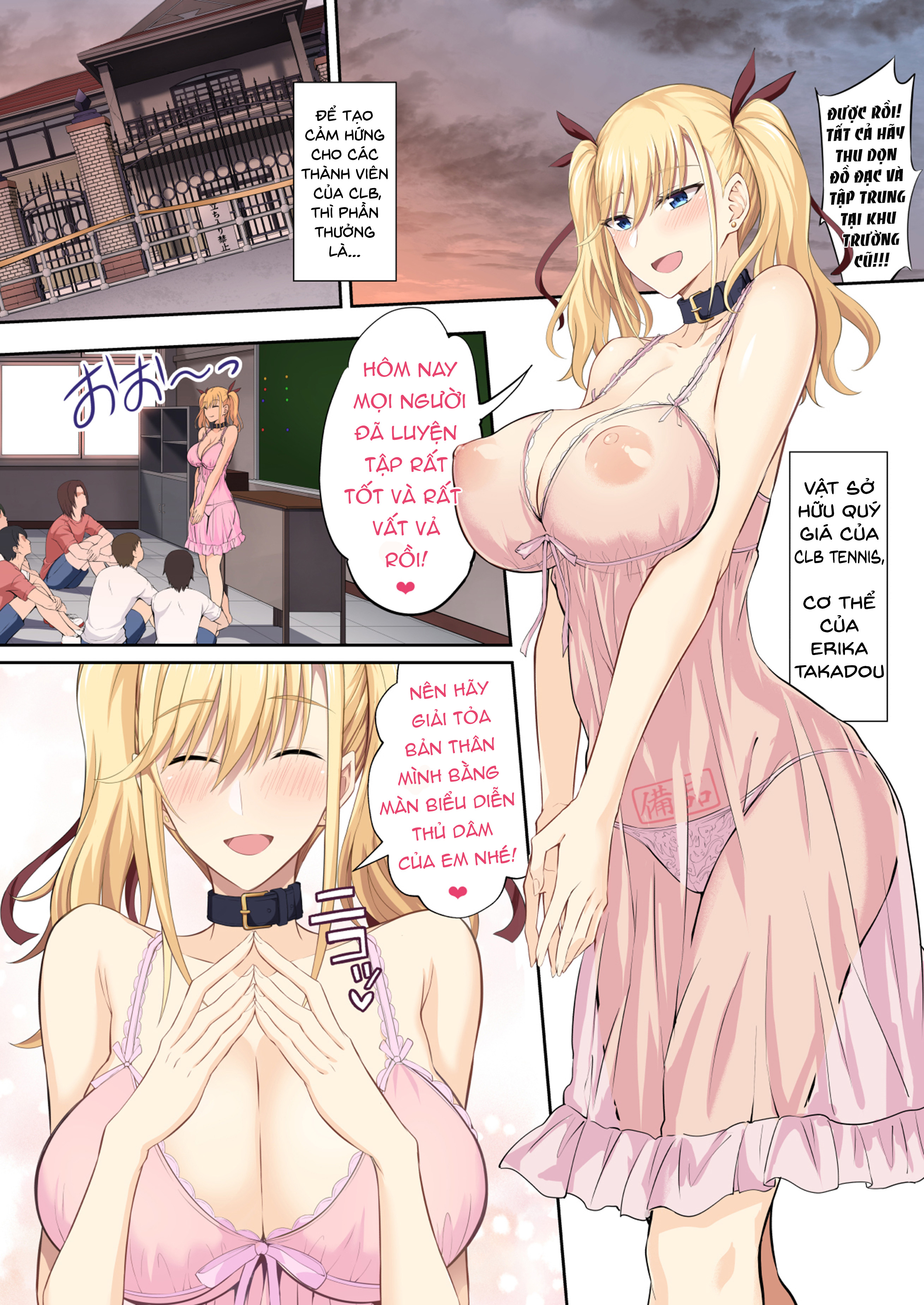 Đọc truyện hentai (Ijima Yuu) Gakuenchou Koudou Mariya o Chinpo Cleaner Nigou ni Otosu [Part 2] - Oneshot