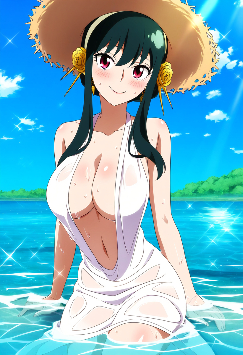 Đọc truyện hentai Tuyển tập Albums Art hentai - Chap 322 - Yor Forger AI illustration straw hat
