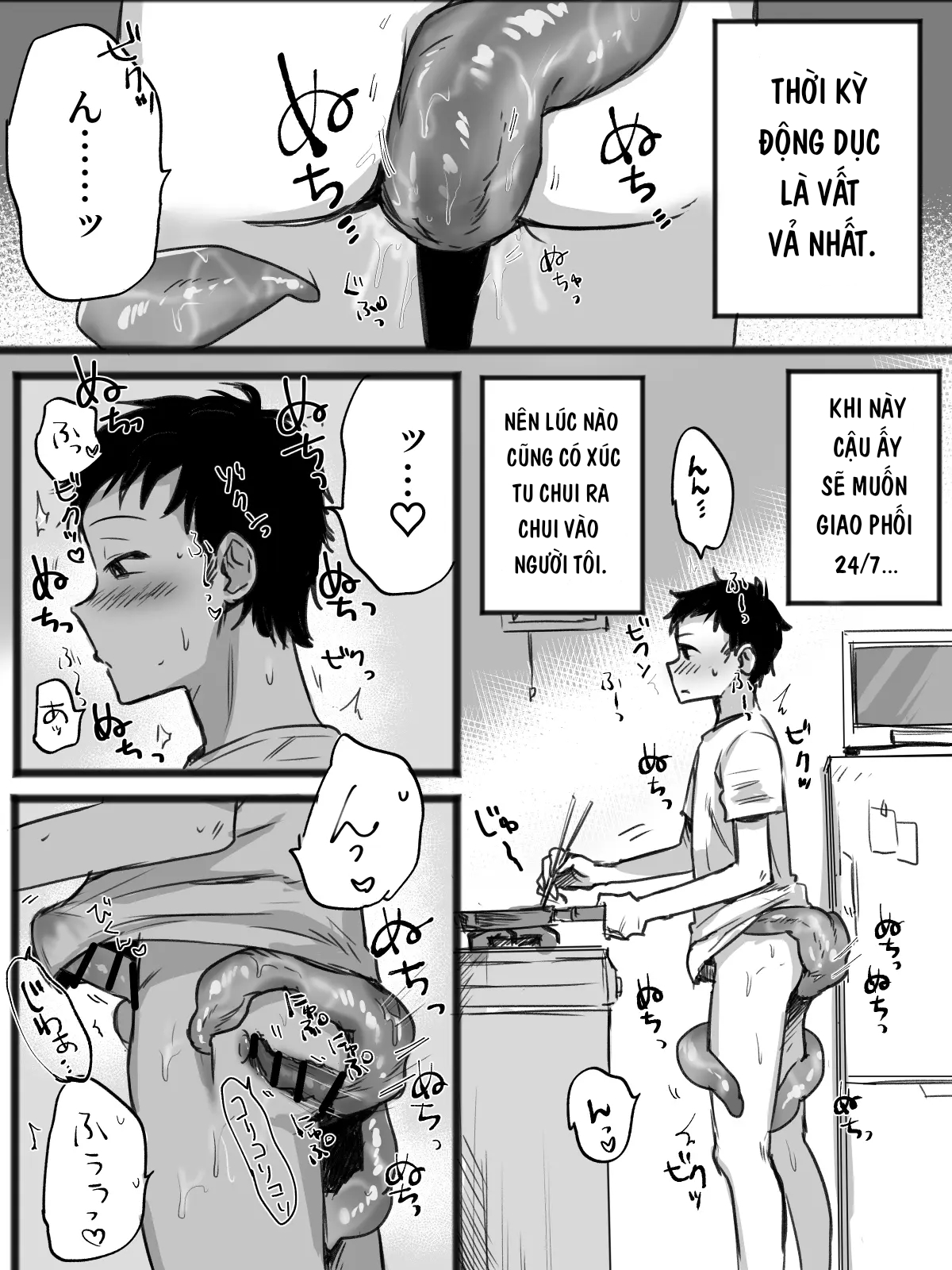 Đọc truyện hentai Sống chung với xúc tu - Oneshot