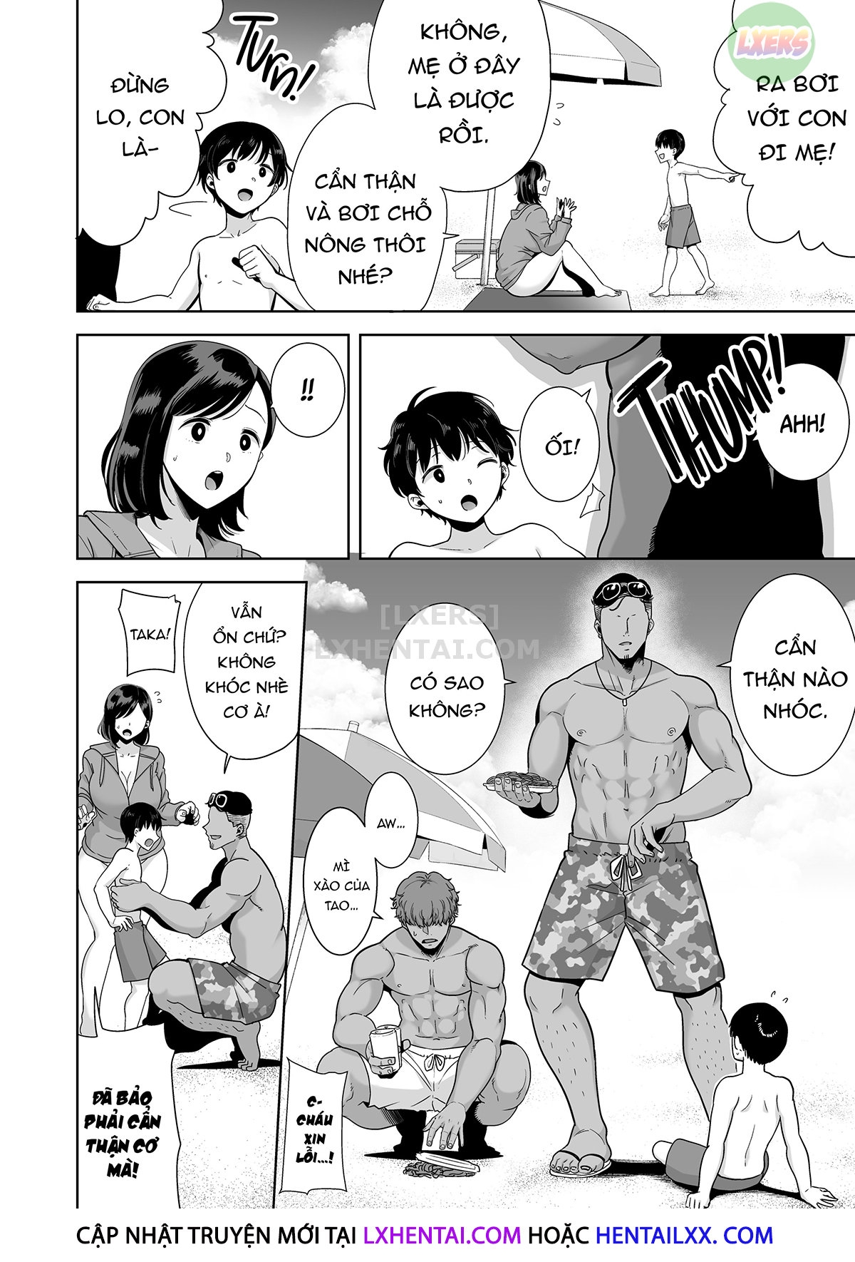 Đọc truyện hentai Natsuzuma ~Natsu, Ryokan, Nanpa Otoko-Tachi Ni Ochita Tsuma~ - Chap 1 - Không che