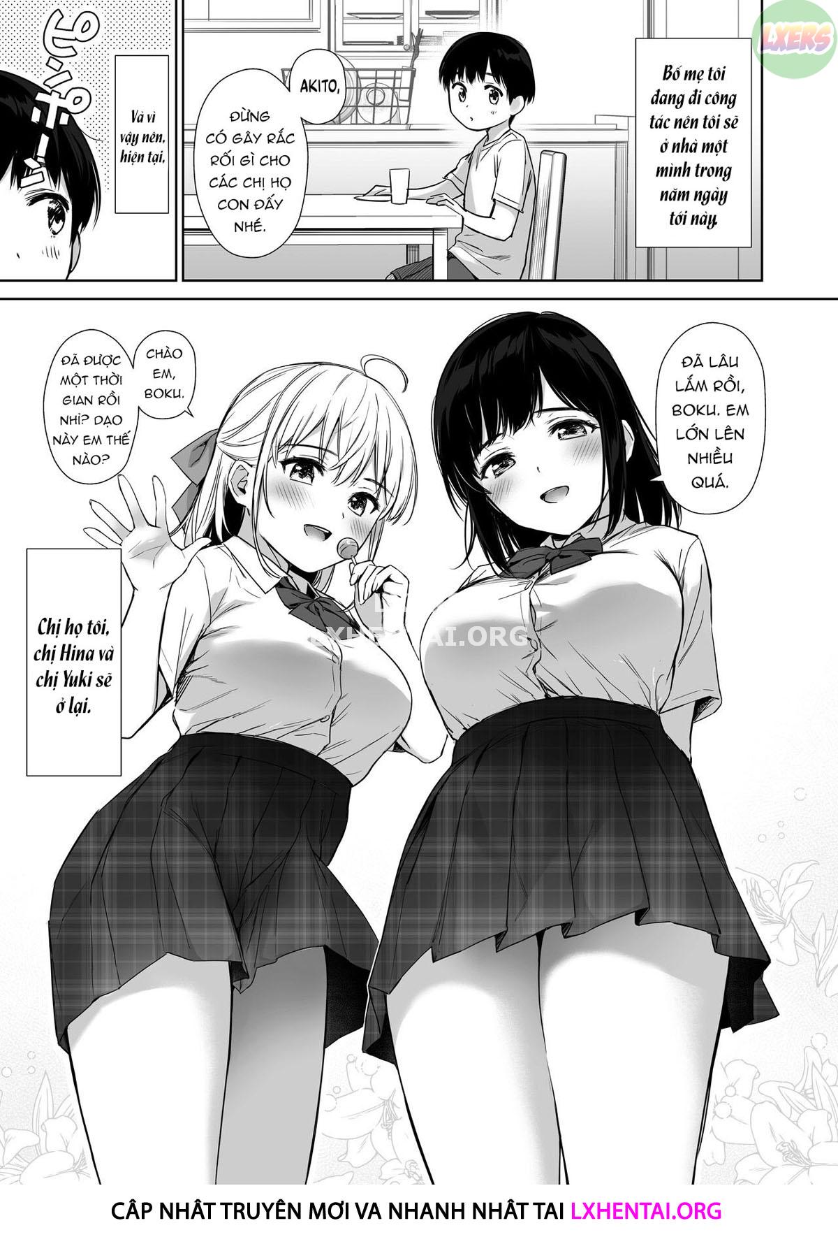 Đọc truyện hentai Naisho No Hajimete ~Suunenburi Ni Atta Shinseki No Bijin JK Shimai Ni Ecchi No Tehodoki Sarechaimasu~ - Oneshot