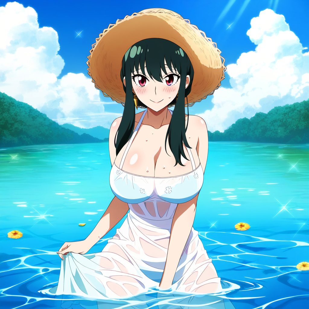 Đọc truyện hentai Tuyển tập Albums Art hentai - Chap 322 - Yor Forger AI illustration straw hat