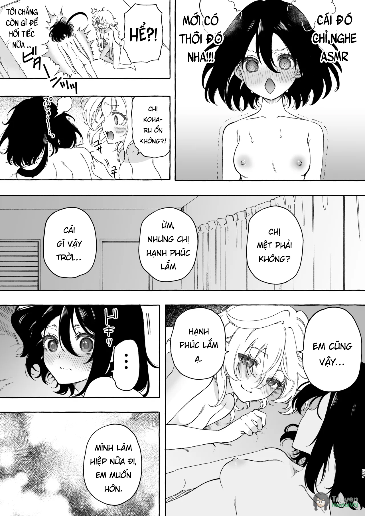 Đọc truyện hentai Mimi de Koishita Douryou ~OnaSuppo Onsei Otaku Onna ga Douryou no Koe ni Hannou Shite Ikimakuri~ - Oneshot