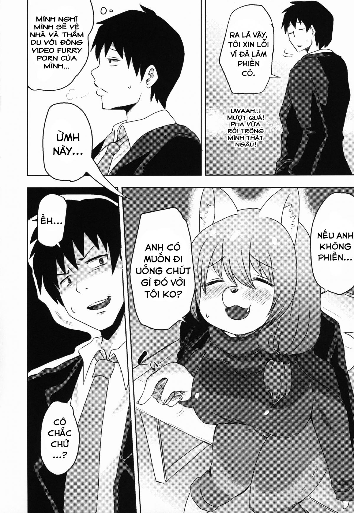 Đọc truyện hentai Sakeguse no Warui Hitozuma Mesukemo to Nomi ni Itta Toki no Hanashi - Oneshot