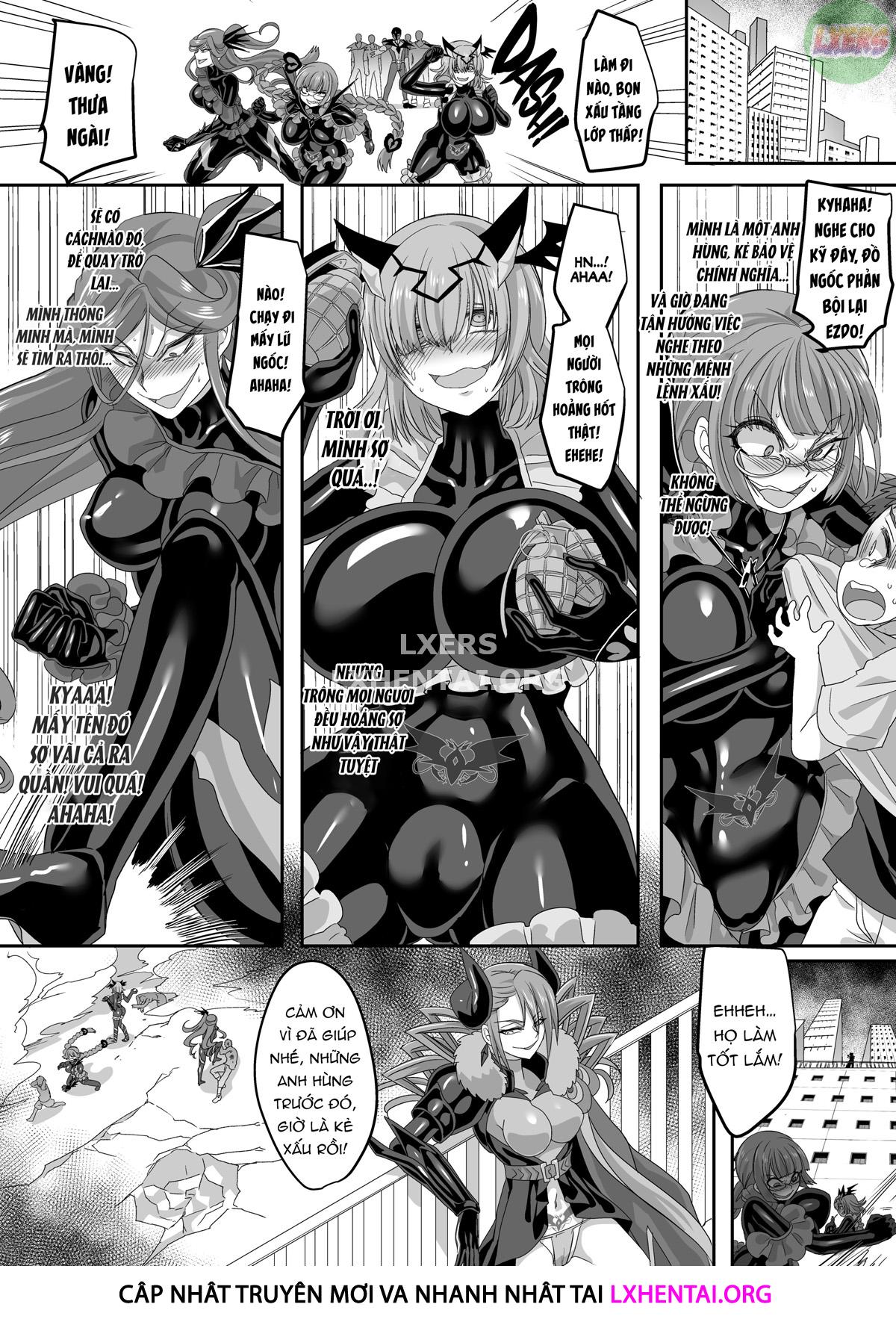 Đọc truyện hentai Saikyou no Seigi no Hero wa Kagami no Naka de wa Saijaku no Kaijin - Oneshot