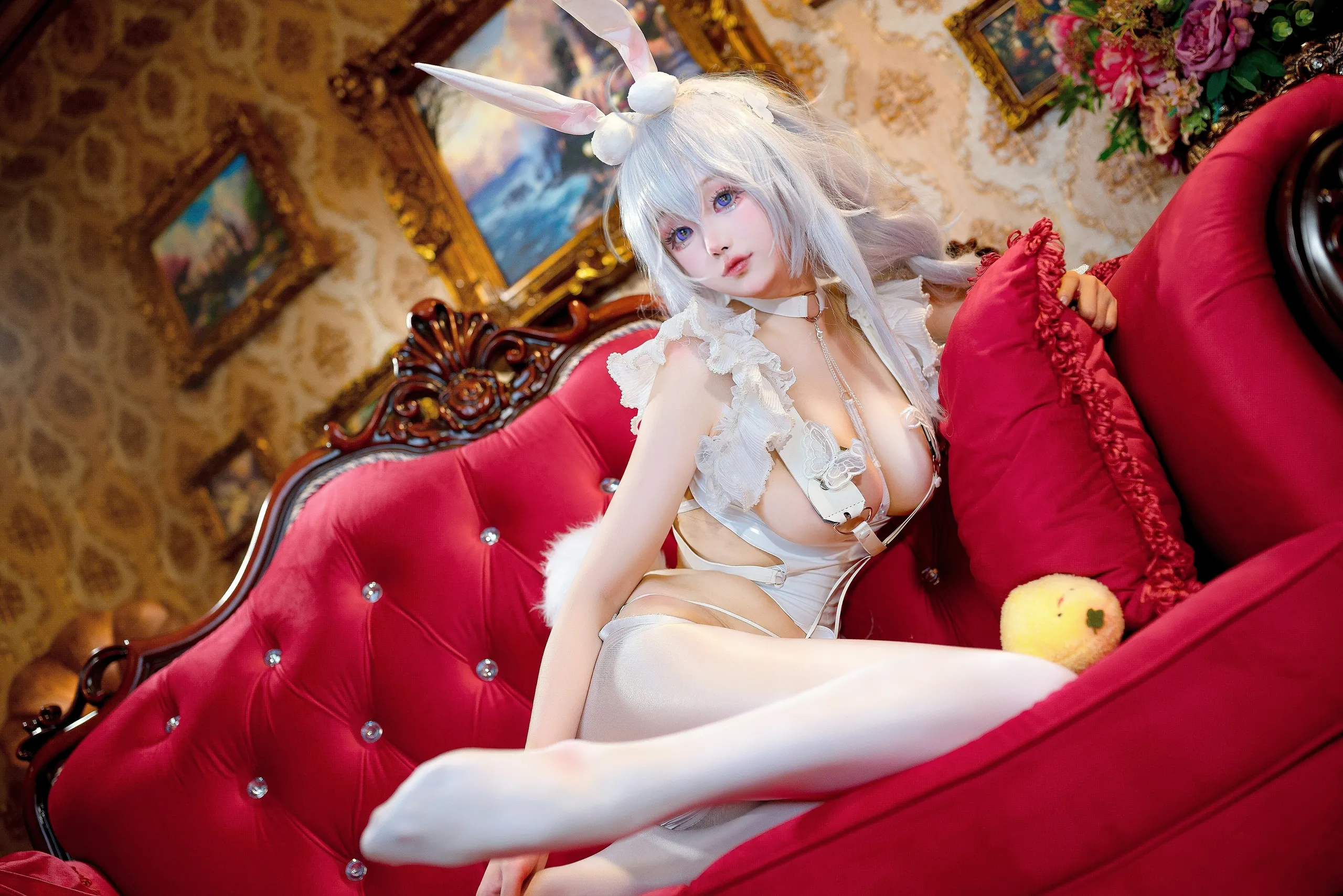 Đọc truyện hentai Tuyển tập Albums siêu phẩm Cosplay - Chap 990 - Xiao Jili - Azur Lane Vicious Lazy White Rabbit