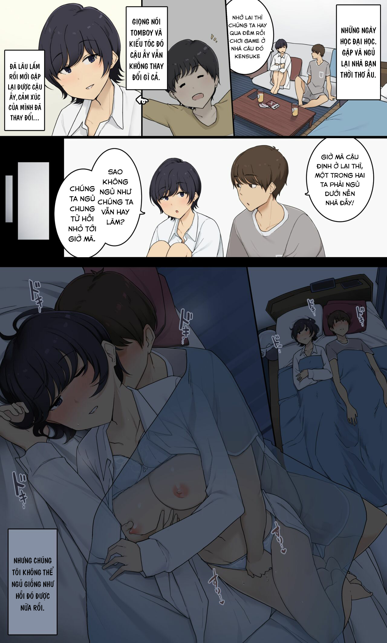 Đọc truyện hentai Mukashi wa Dousei no You ni Sesshiteta Osananajimi no Koto o Isei to Shite Ninshiki Shita Hi - Oneshot