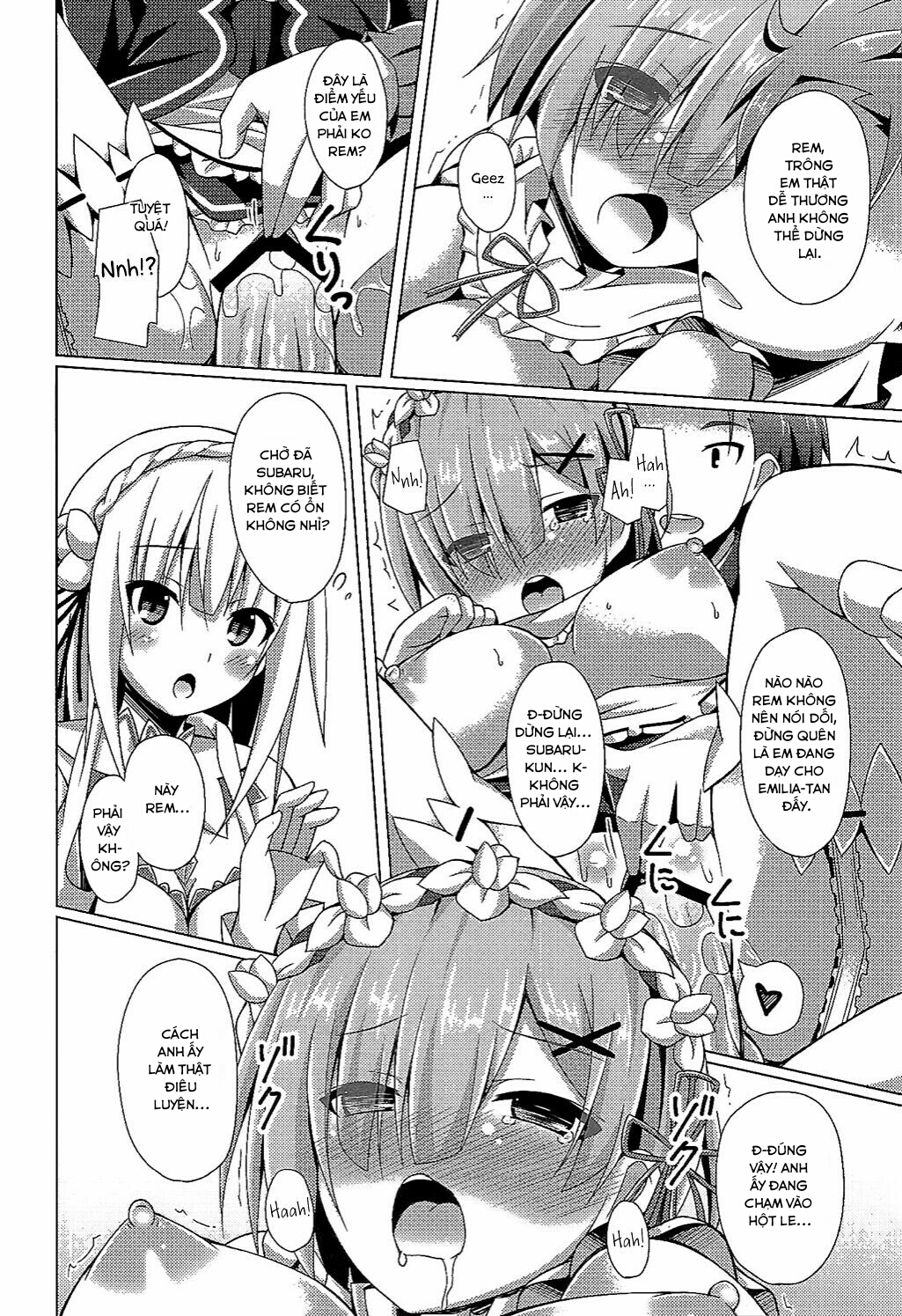 Đọc truyện hentai Teach me, Rem-sensei! An introduction to sex with Emilia-tan (Re:Zero kara Hajimeru Isekai Seikatsu) - Oneshot