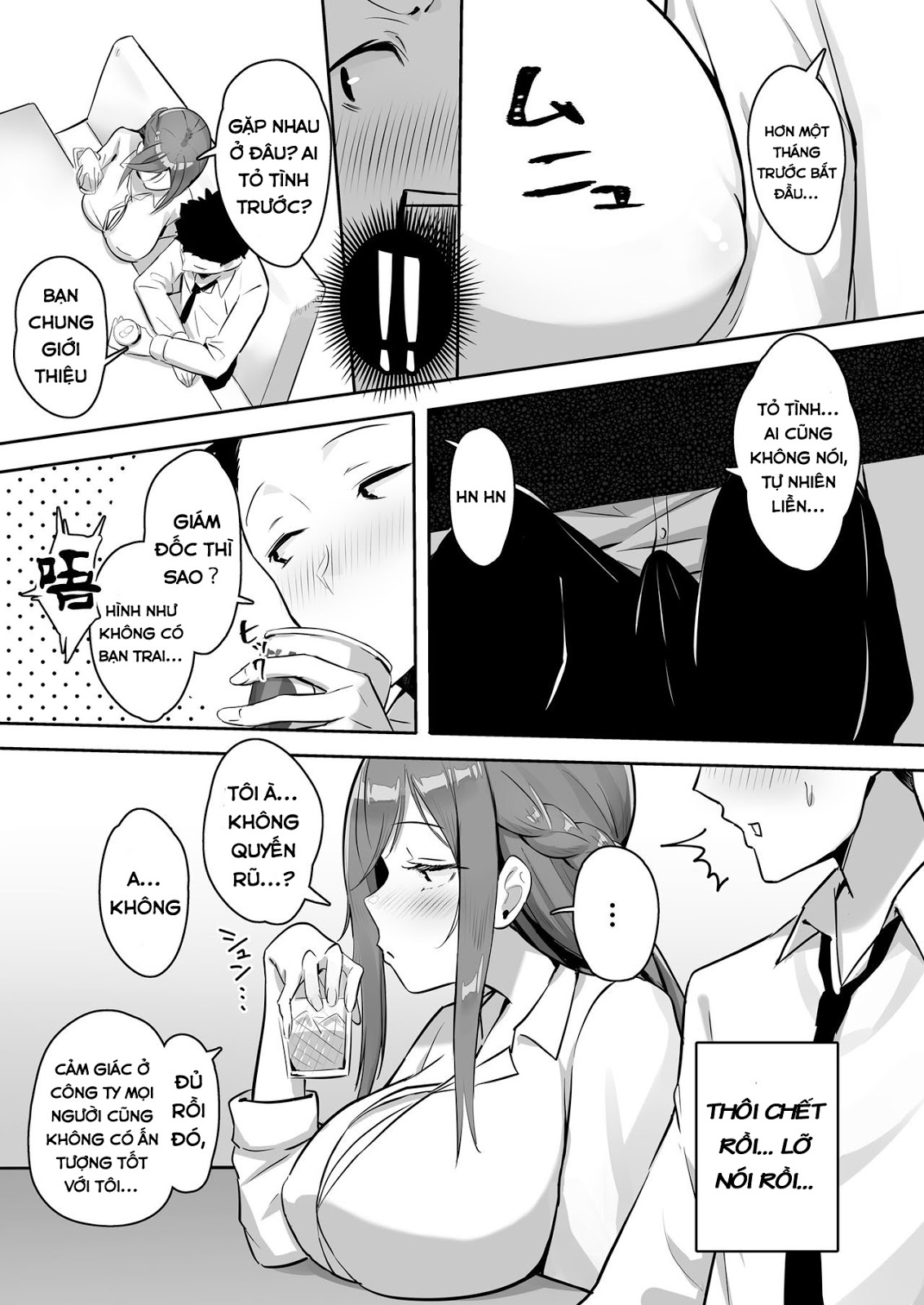 Đọc truyện hentai Kanojo Ni Wa Ienai… Kyonyuu Joushi To Hamemakuri SEX Zangyou - Oneshot