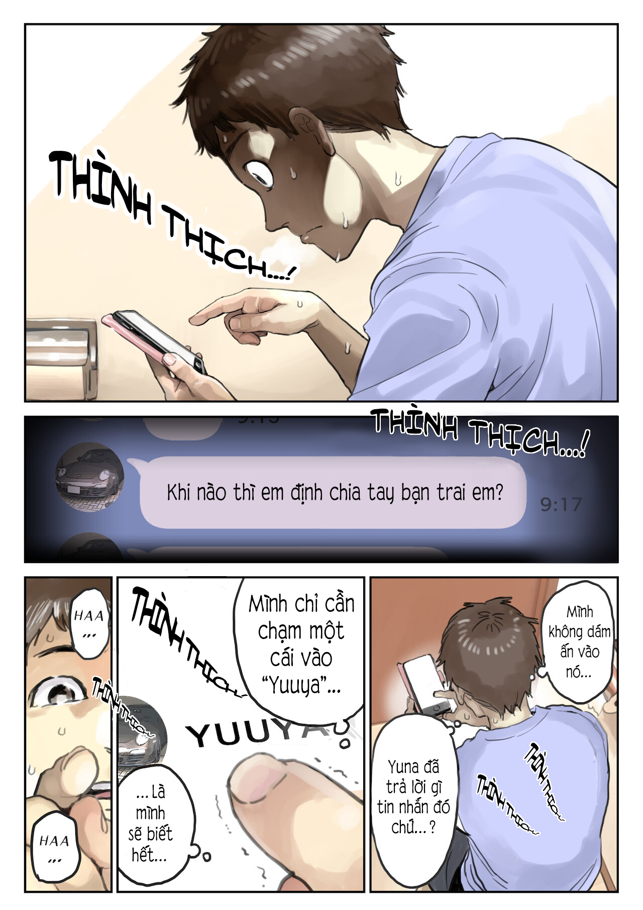 Đọc truyện hentai Phát hiện sừng khi xem trộm điện thoại bạn gái (Phần 2) - Chap 1: Quay đầu là bờ