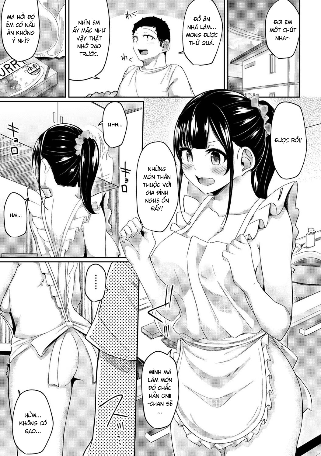 Đọc truyện hentai Tôi cố chịch em gái khi thấy ẻm mặc tạp dề khỏa thân... - Chap 8