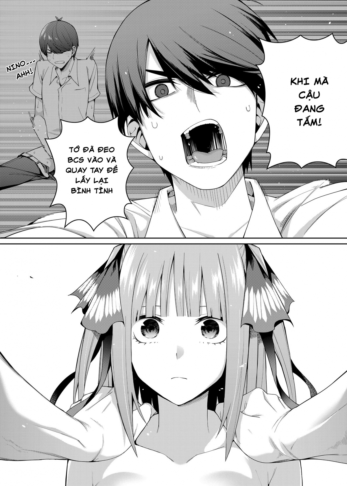 Đọc truyện hentai Nibun no Yuudou (Gotoubun no Hanayome) - Oneshot