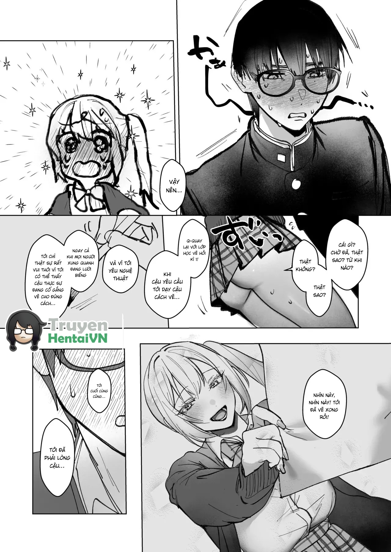 Đọc truyện hentai Ryou Kataomoi ga Minoranai Gyaru-san wa Iramura Chikunii ga Tomaranai! - Oneshot
