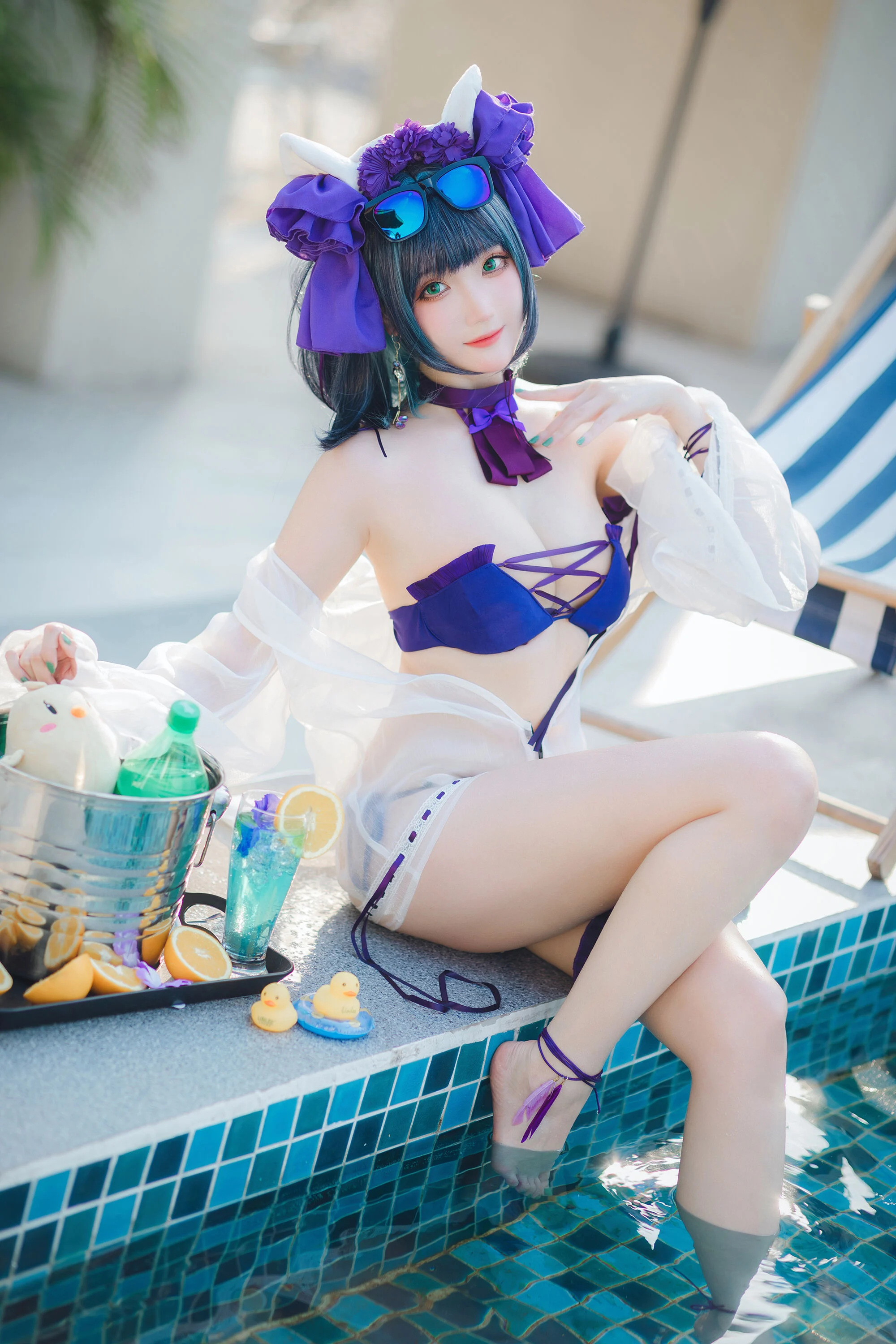 Đọc truyện hentai Tuyển tập Albums siêu phẩm Cosplay - Chap 367 - Guahi Sauce - Cheshire Swimsuit