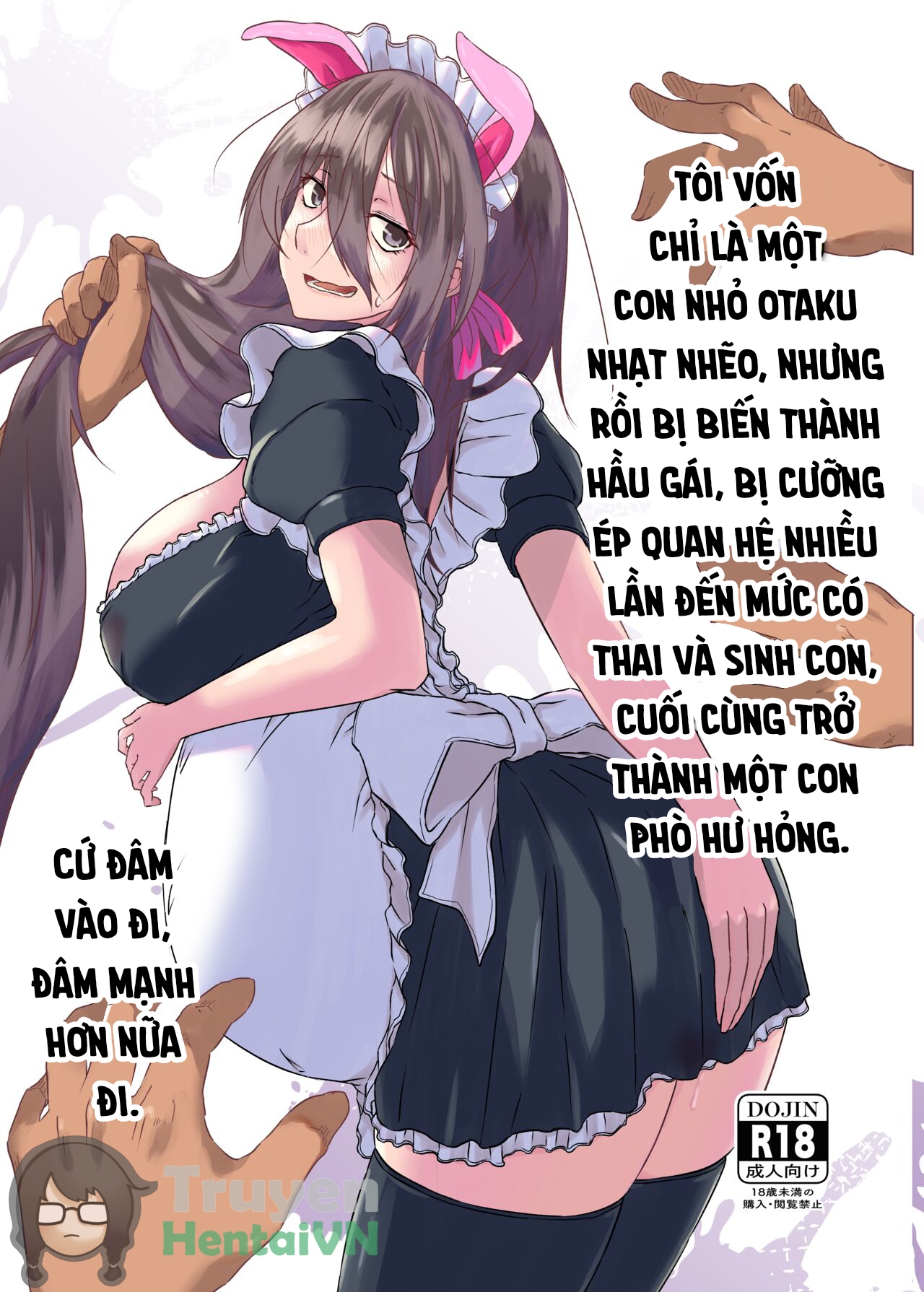 Đọc truyện hentai Futsuu no Inkya no JK Datta kedo, Maid ni Sarete, Makasare Haramasare Shussan Saserarete Bitch ni Naremashita! - Oneshot
