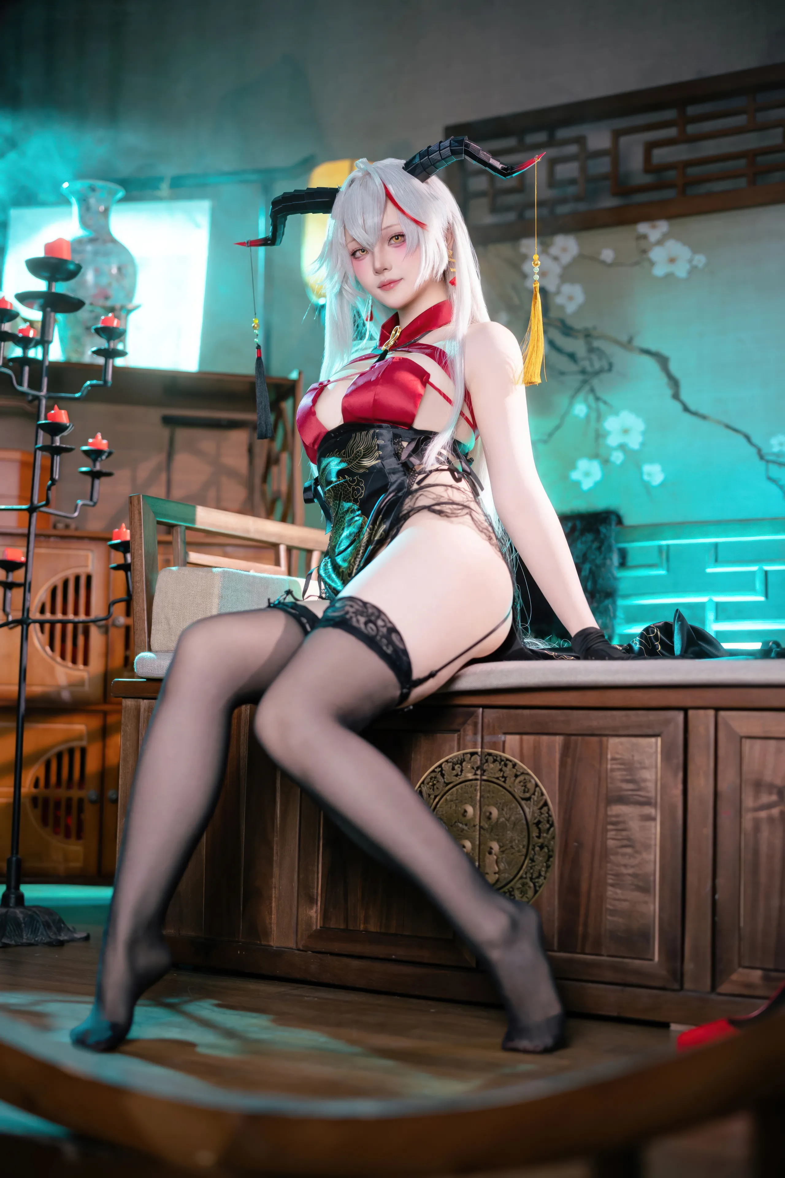 Đọc truyện hentai Tuyển tập Albums siêu phẩm Cosplay - Chap 1125 - Yukako - Azur Lane Aegir Cheongsam
