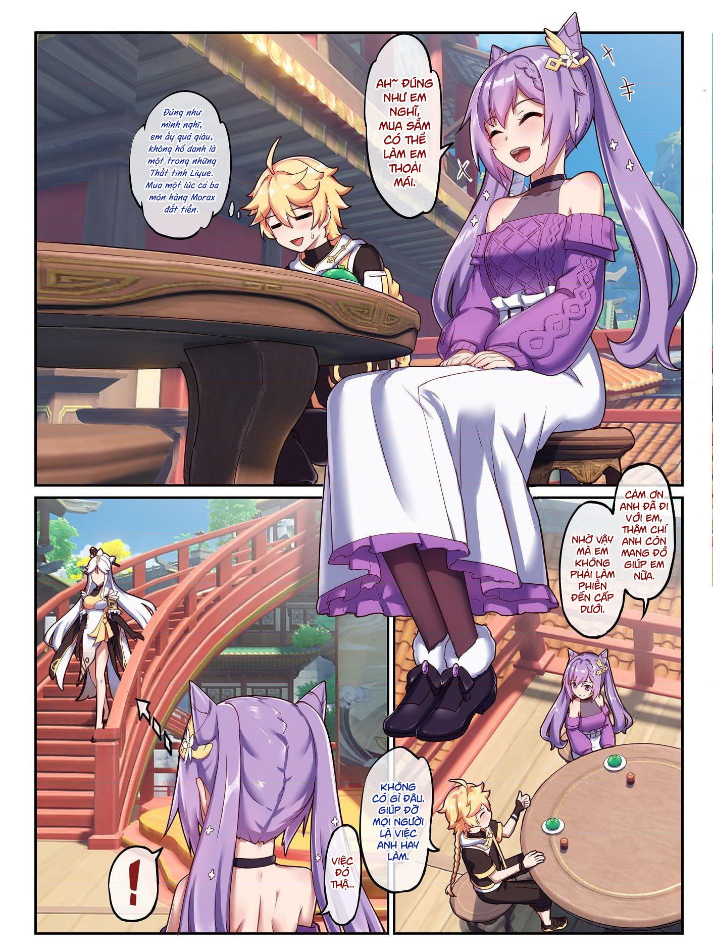 Đọc truyện hentai Keqing hẹn hò với Nhà Lữ Hành - Oneshot