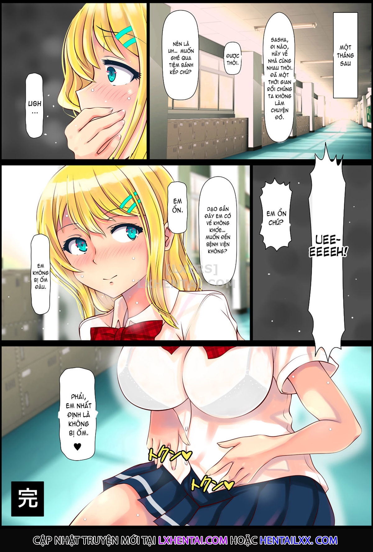 Đọc truyện hentai Blond Joshi Ryuugakusei Tanetsuke Press Namahame Taiken - Oneshot