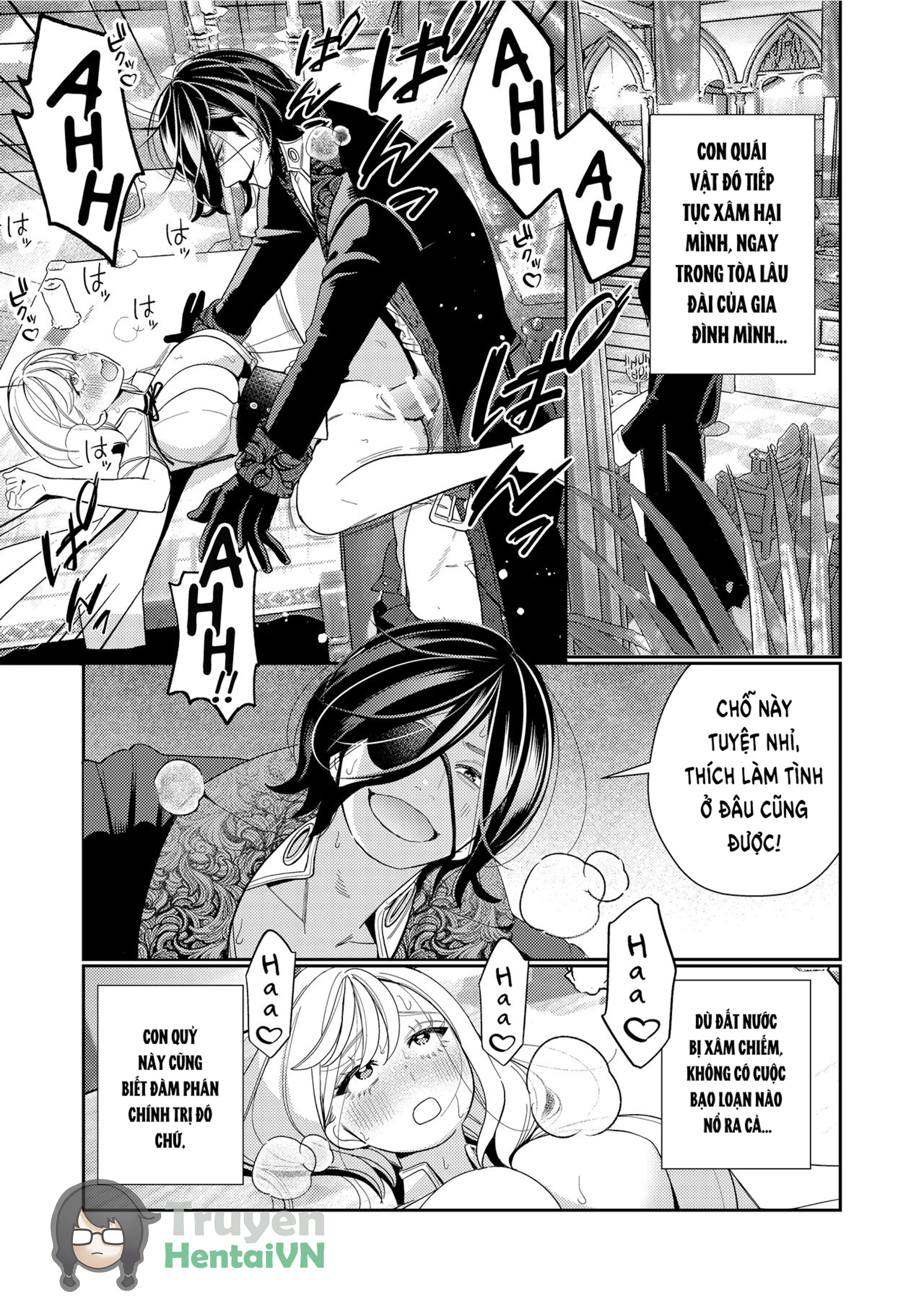 Đọc truyện hentai Seijo wa Tekikoku no Ou ni Otosareru - Oneshot