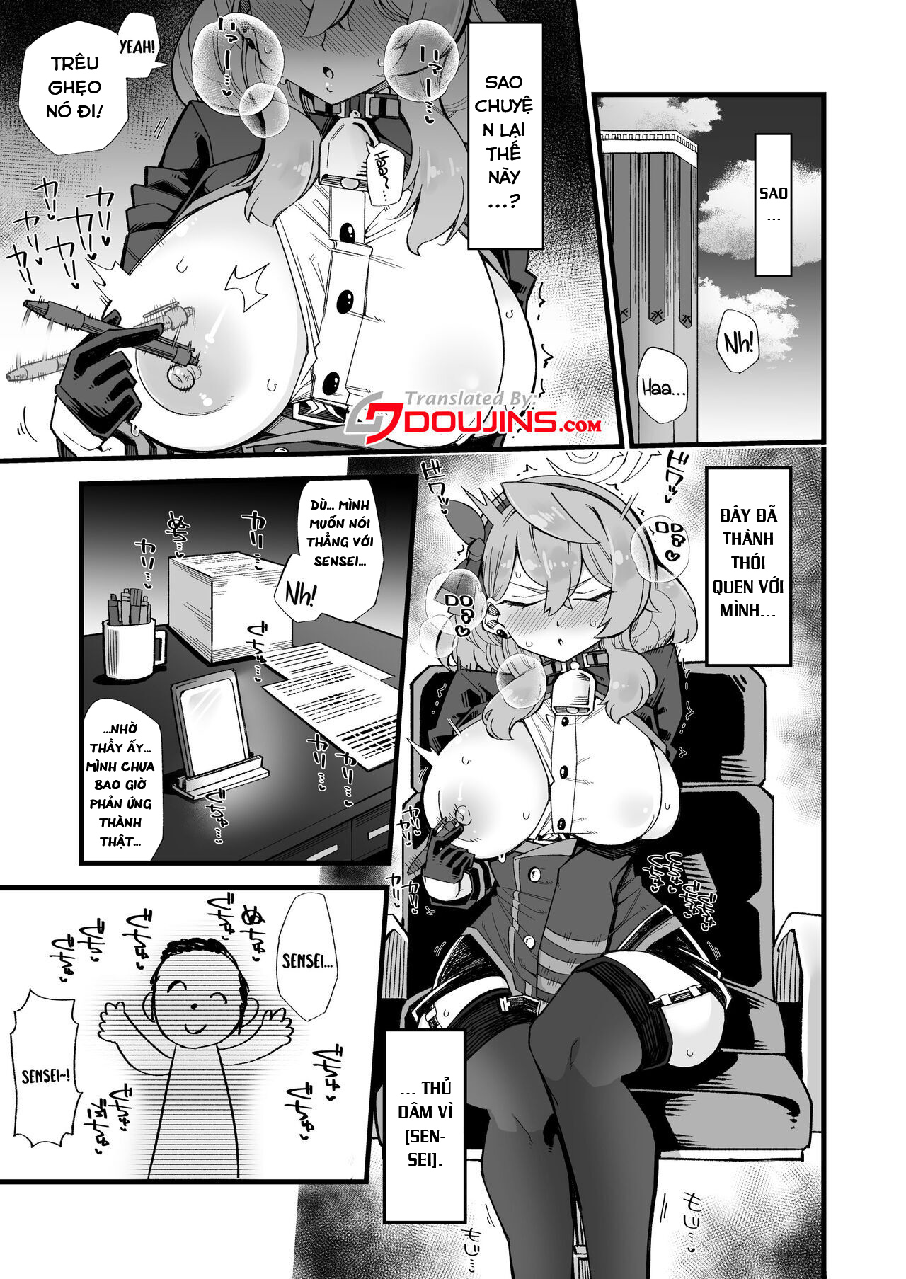 Đọc truyện hentai Ako giải tỏa căng thẳng Blue Archive - Oneshot